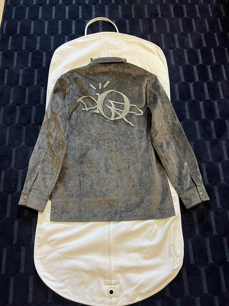 Dior Dior Gray Suede Shirt Jacket with Tags Size US L / EU 52-54 / 3 - 2 Thumbnail