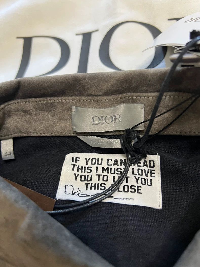 Dior Dior Gray Suede Shirt Jacket with Tags Size US L / EU 52-54 / 3 - 5 Thumbnail