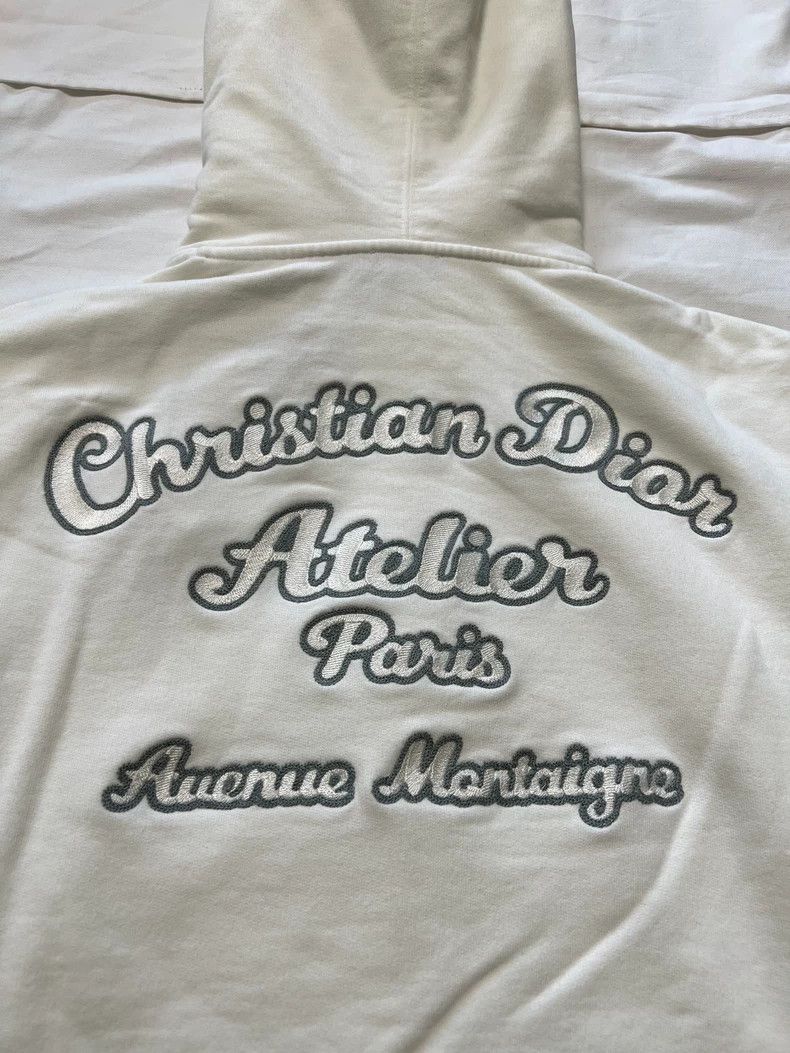 Dior Dior White Logo Hooded Sweatshirt Size US M / EU 48-50 / 2 - 4 Thumbnail