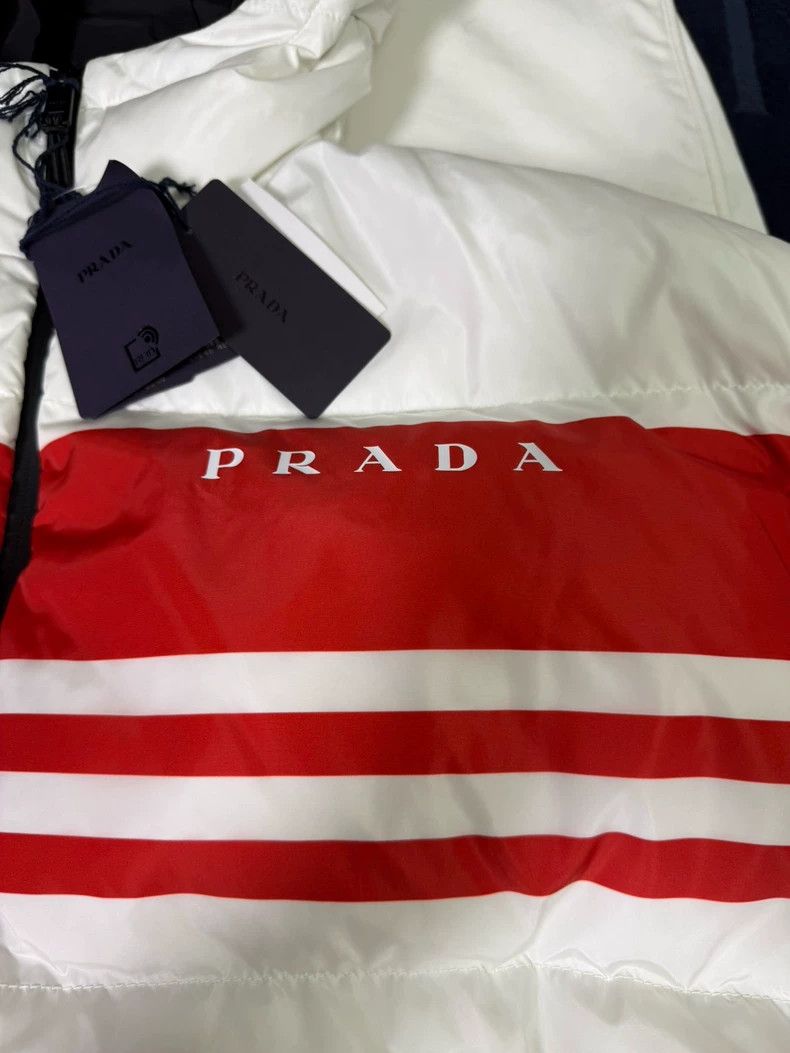 Prada Prada White Goose Down Puffer Jacket XL Size US XL / EU 56 / 4 - 3 Thumbnail