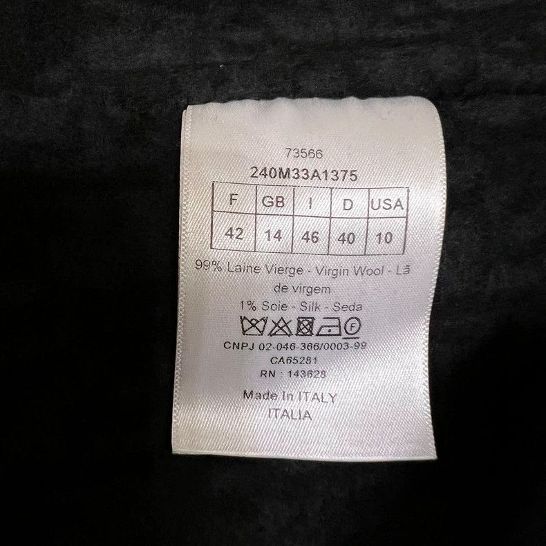 Dior Dior Black Wool Coat with Logo Inside Size US L / EU 52-54 / 3 - 6 Thumbnail