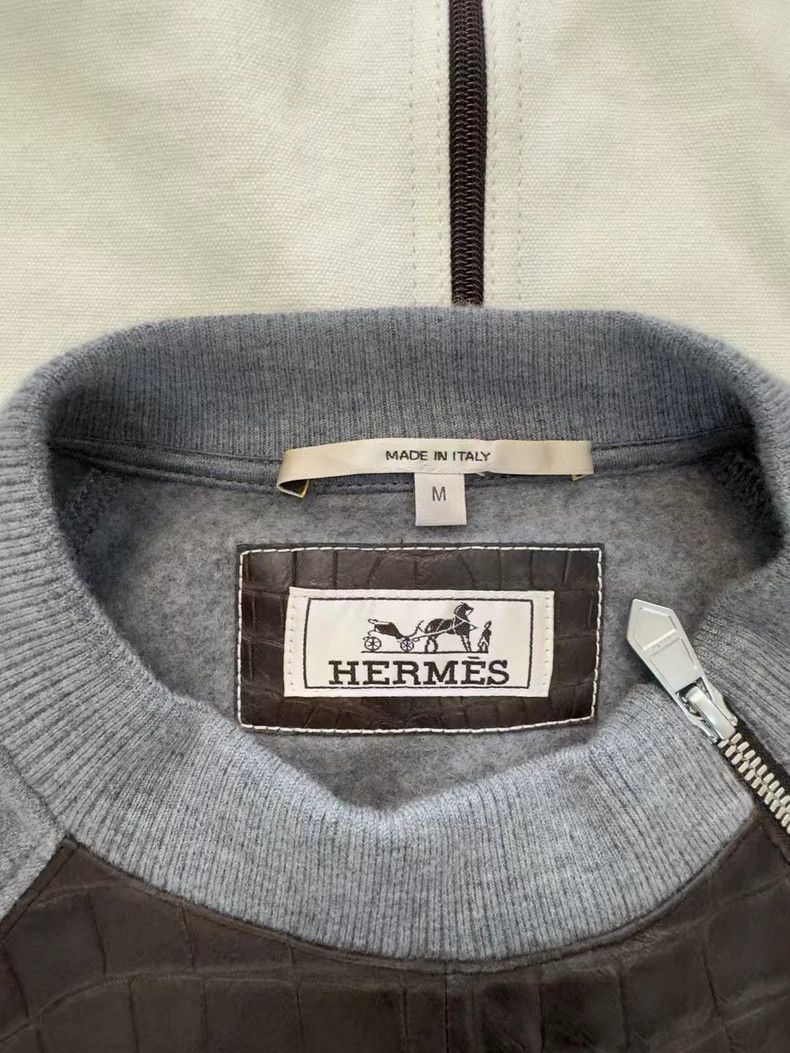 Hermes Hermes Cashmere and Fish Skin Sweatshirt Size US L / EU 52-54 / 3 - 5 Thumbnail