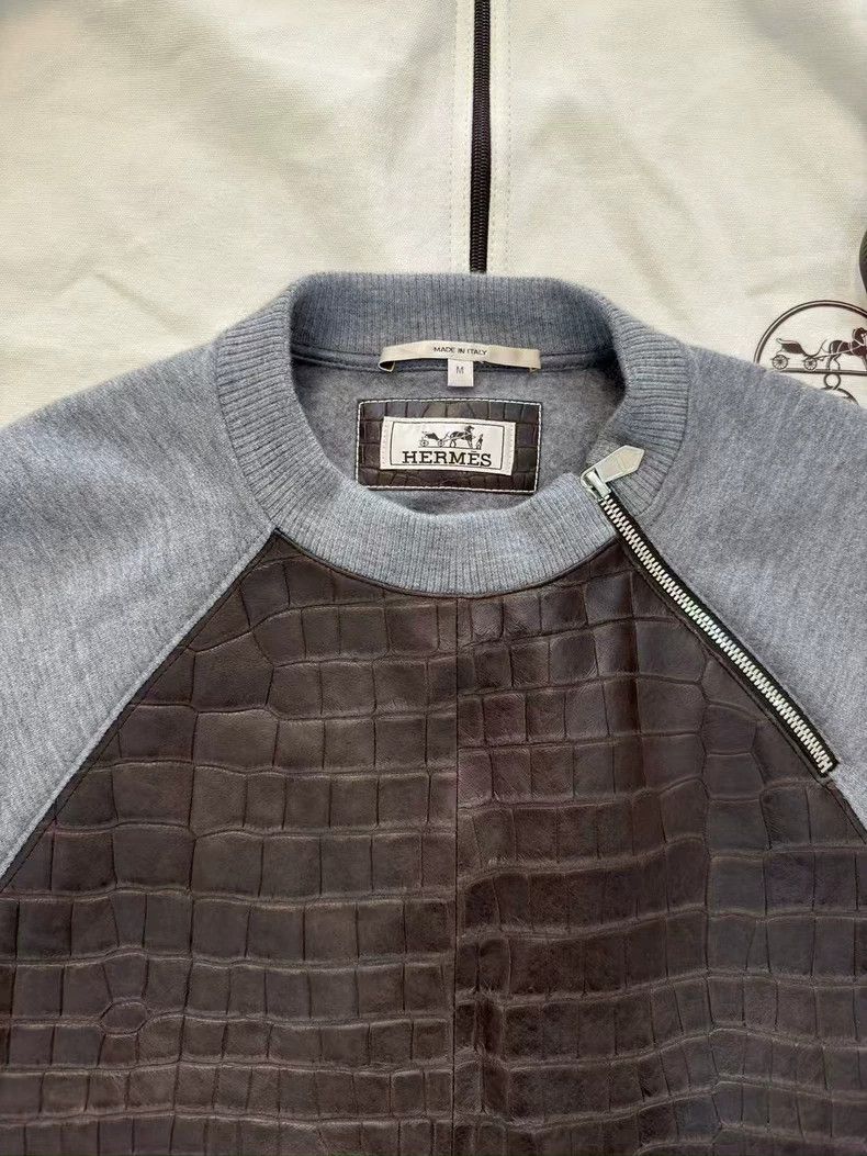 Hermes Hermes Cashmere and Fish Skin Sweatshirt Size US L / EU 52-54 / 3 - 4 Thumbnail