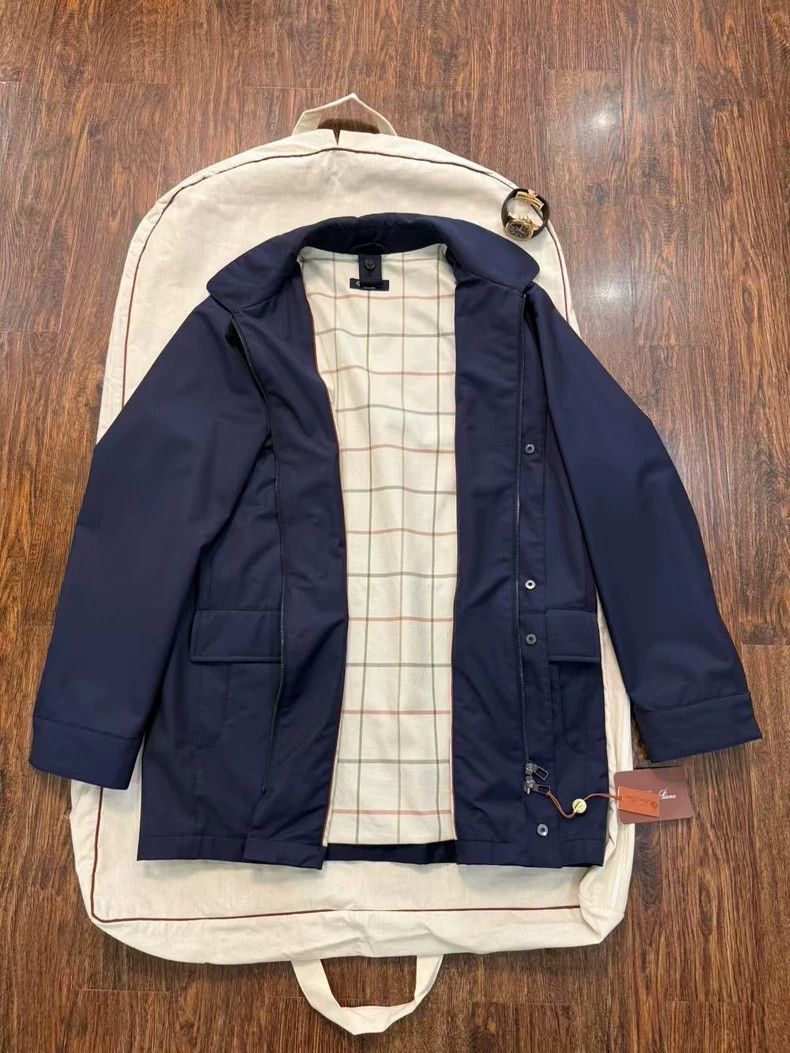 Loro Piana Loro Piana Men’s Navy Blue Horsey Jacket Size US M / EU 48-50 / 2 - 2 Thumbnail