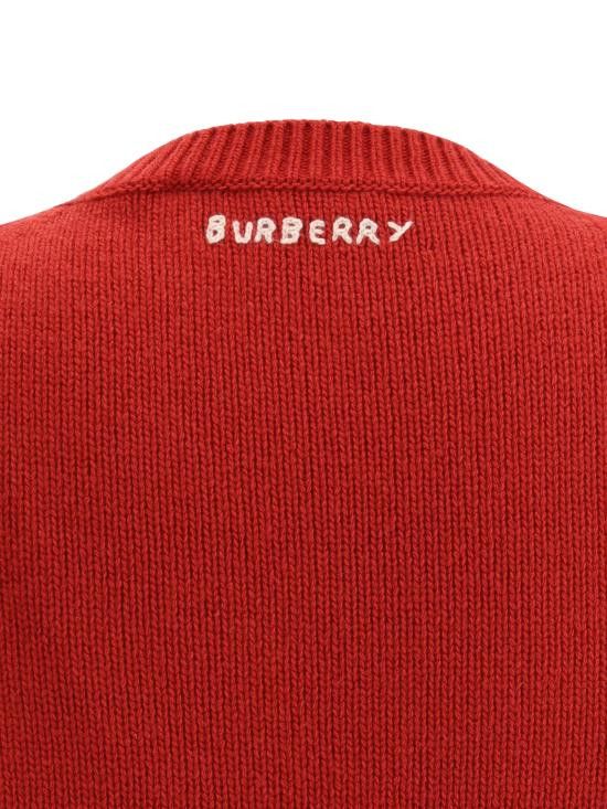 Burberry BURBERRY Women Sweater 8103653 C2063 RED Size M / US 6-8 / IT 42-44 - 4 Thumbnail