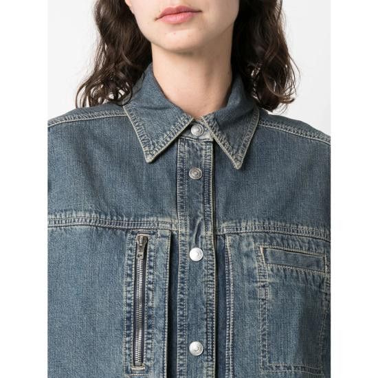 Isabel Marant ISABEL MARANT Women Denim Jackets A3H64I VE0152FB 30DB BLUE Size XXS / US 00 / IT 34 - 4 Thumbnail