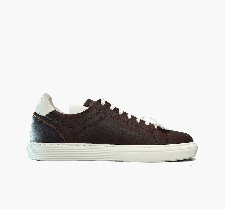 Brunello Cucinelli Brunello Cucinelli mens leather low top shoes brown Size US 8.5 / EU 41-42 - 2 Thumbnail