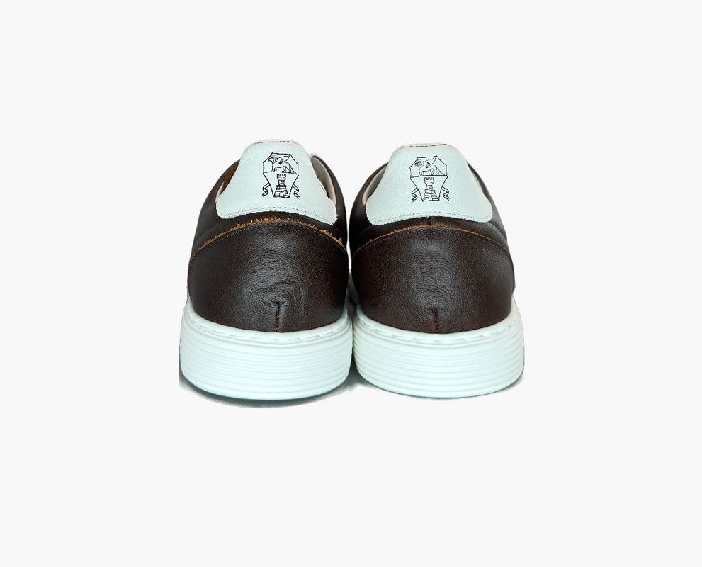 Brunello Cucinelli Brunello Cucinelli mens leather low top shoes brown Size US 8.5 / EU 41-42 - 6 Thumbnail