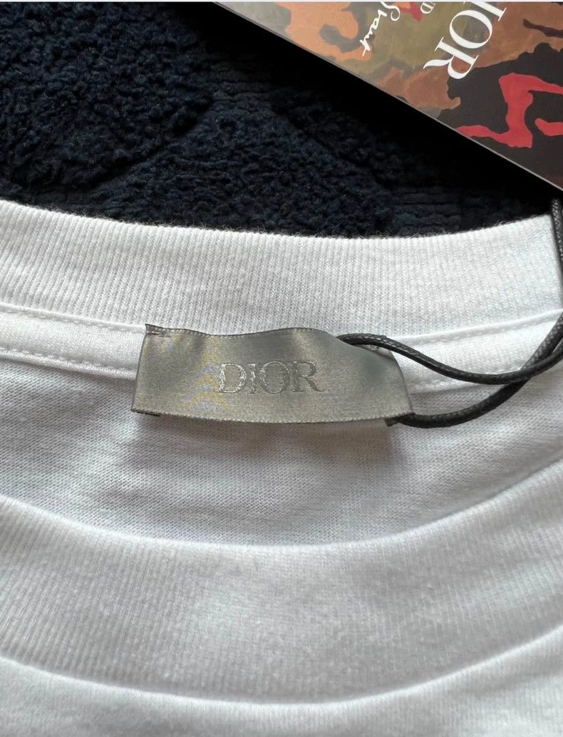 Dior Dior Dog Sketch Print Short Sleeve T-Shirt Size US L / EU 52-54 / 3 - 4 Thumbnail