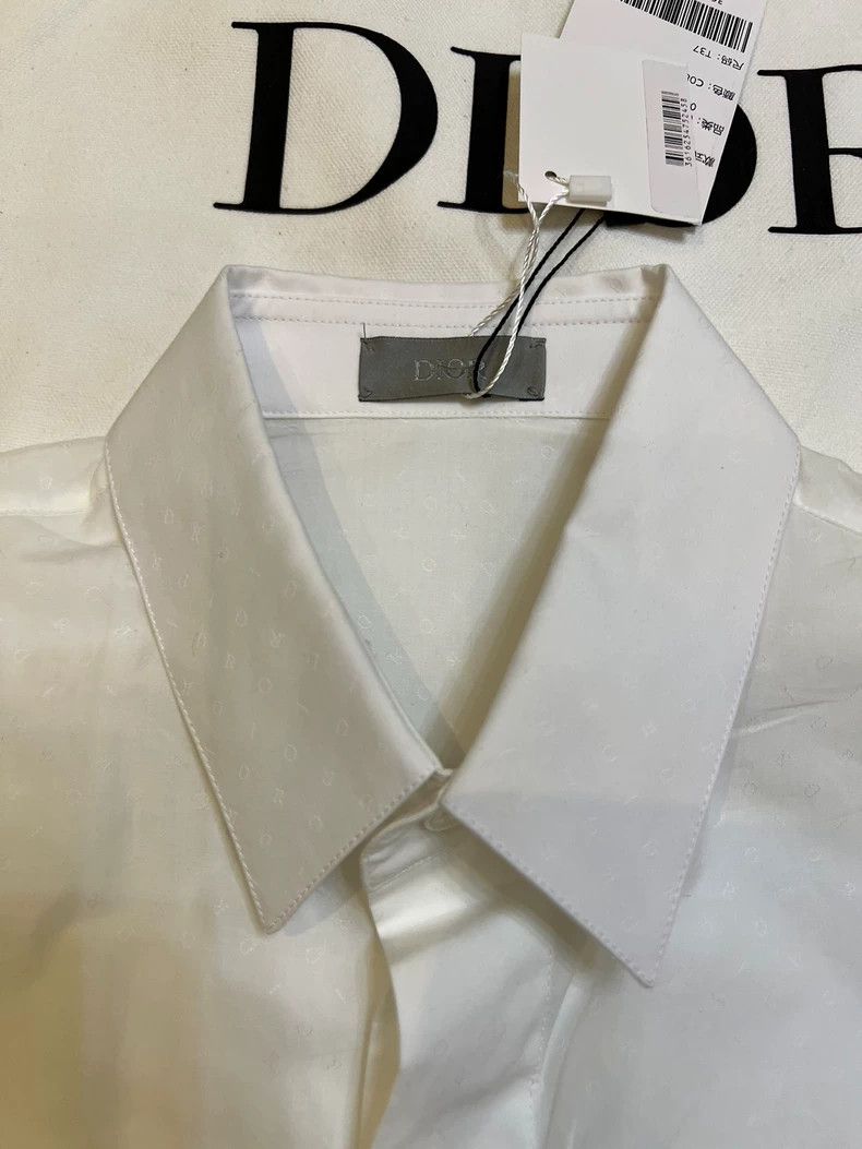 Dior Dior White Logo Print Long Sleeve Shirt Size US M / EU 48-50 / 2 - 4 Thumbnail