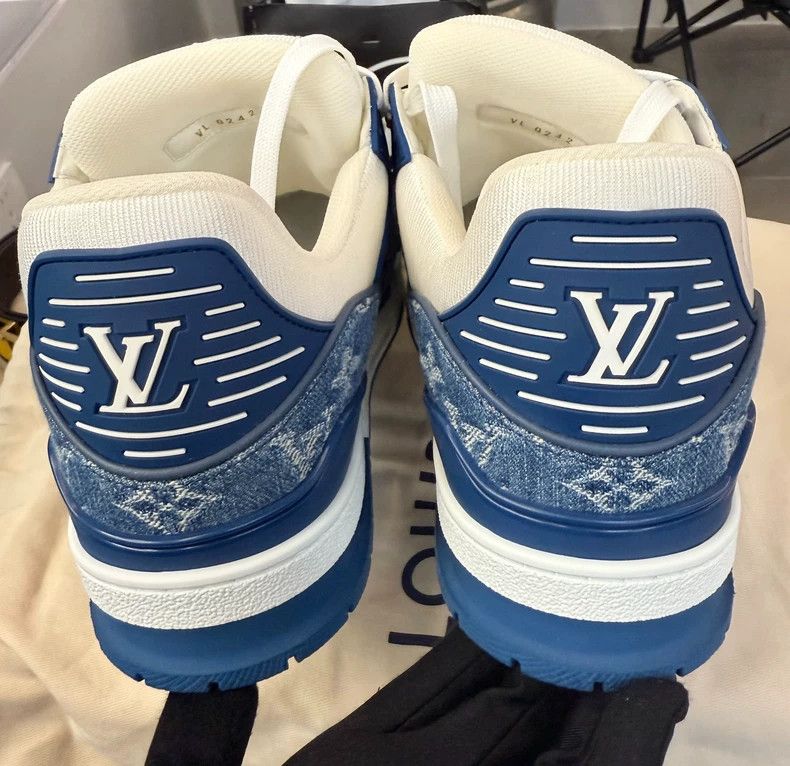 Louis Vuitton Louis Vuitton Blue Denim Trainers Size 43.5 Size US 9.5 / EU 42-43 - 7 Thumbnail
