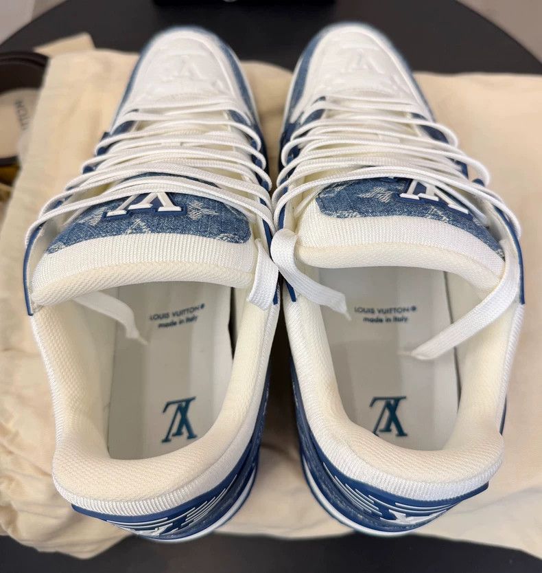Louis Vuitton Louis Vuitton Blue Denim Trainers Size 43.5 Size US 9.5 / EU 42-43 - 8 Thumbnail