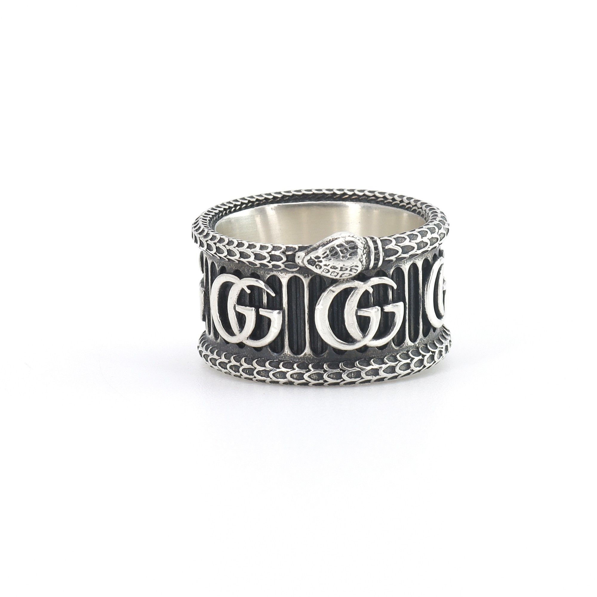 Gucci Gucci Silver GG Snake Detail Ring Size ONE SIZE - 3 Thumbnail