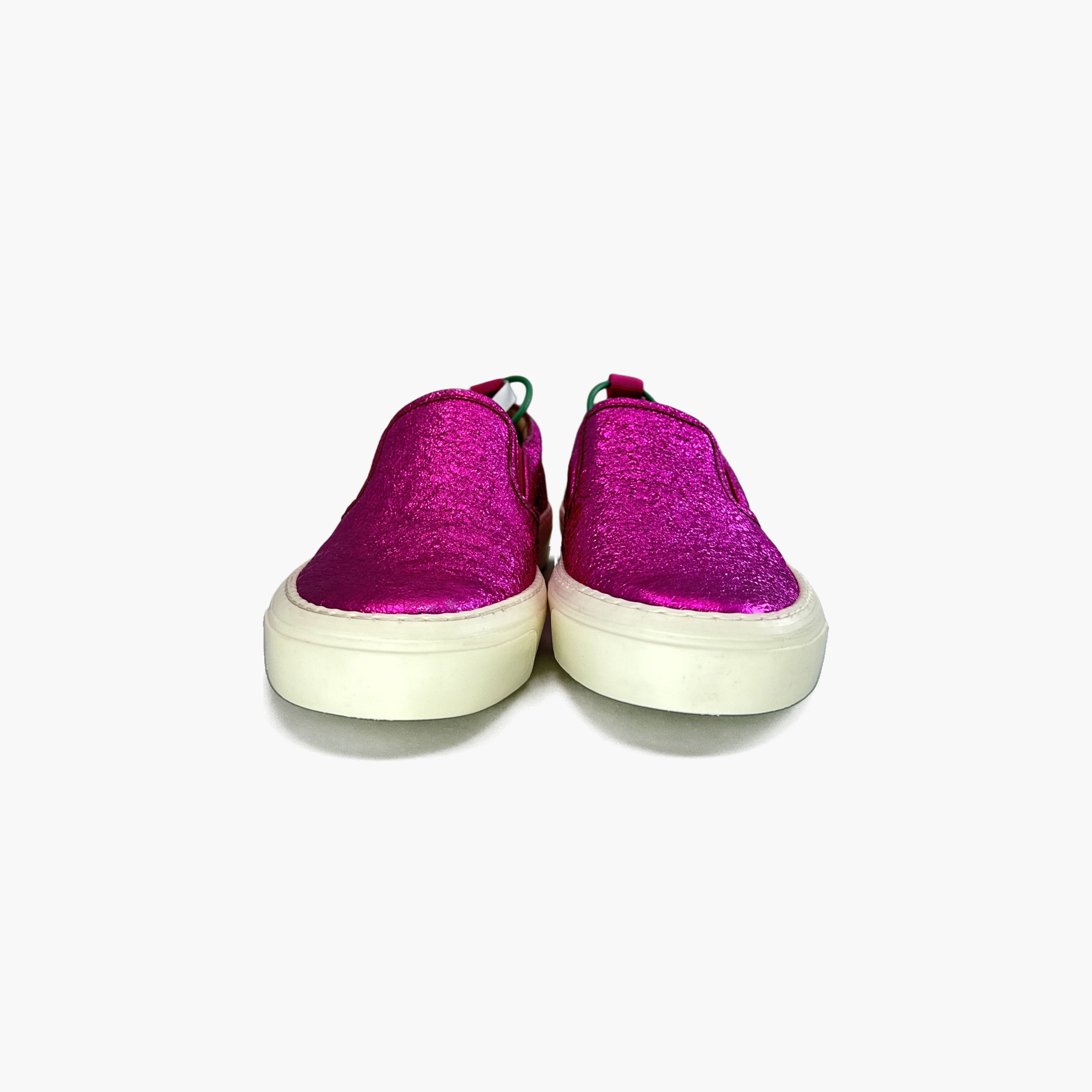 Gucci Gucci Leather Fashion Slip-On Sneakers Plum Color Size US 5.5 / EU 38 - 6 Thumbnail