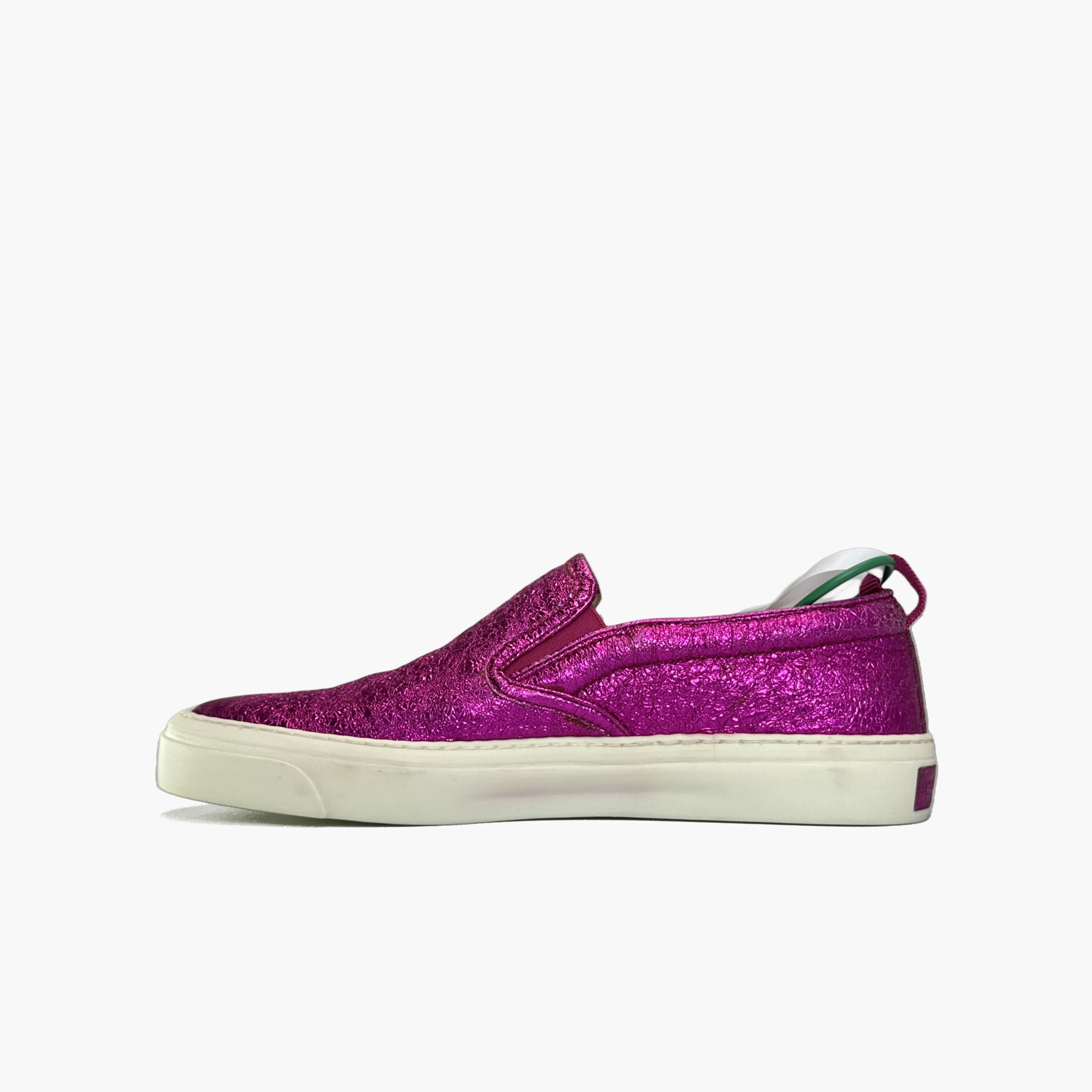 Gucci Gucci Leather Fashion Slip-On Sneakers Plum Color Size US 5.5 / EU 38 - 4 Thumbnail