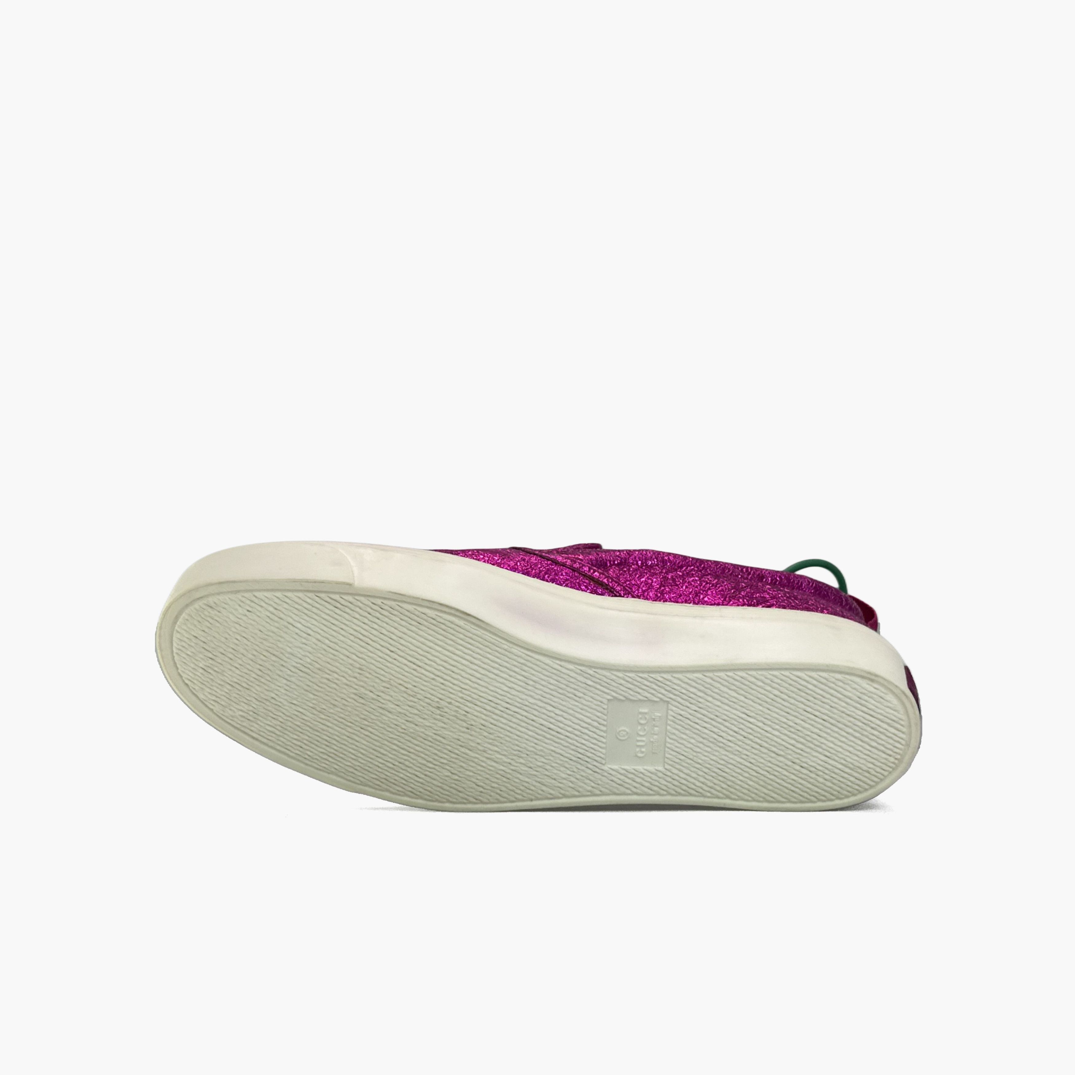 Gucci Gucci Leather Fashion Slip-On Sneakers Plum Color Size US 5.5 / EU 38 - 9 Thumbnail