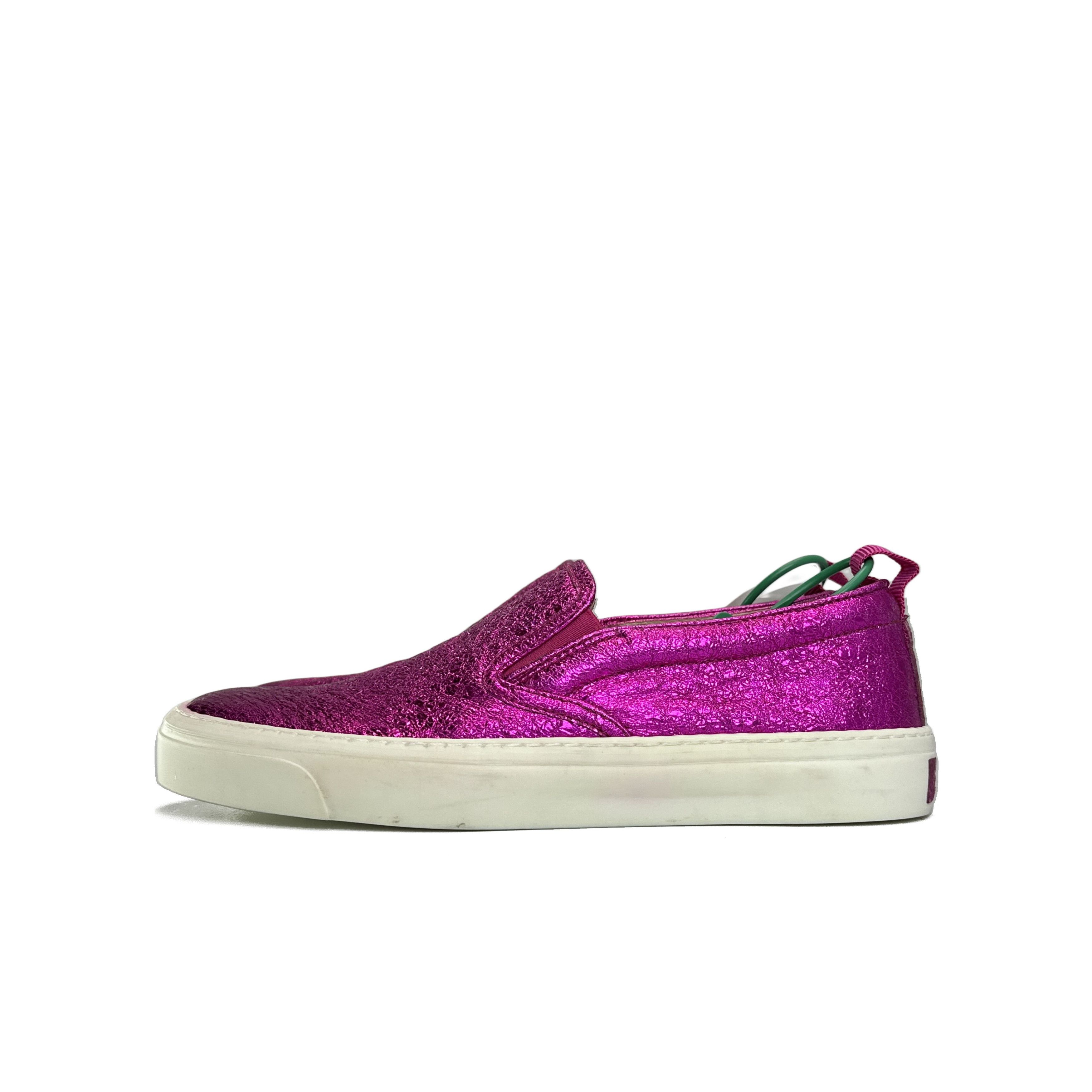 Gucci Gucci Leather Fashion Slip-On Sneakers Plum Color Size US 5.5 / EU 38 - 2 Thumbnail