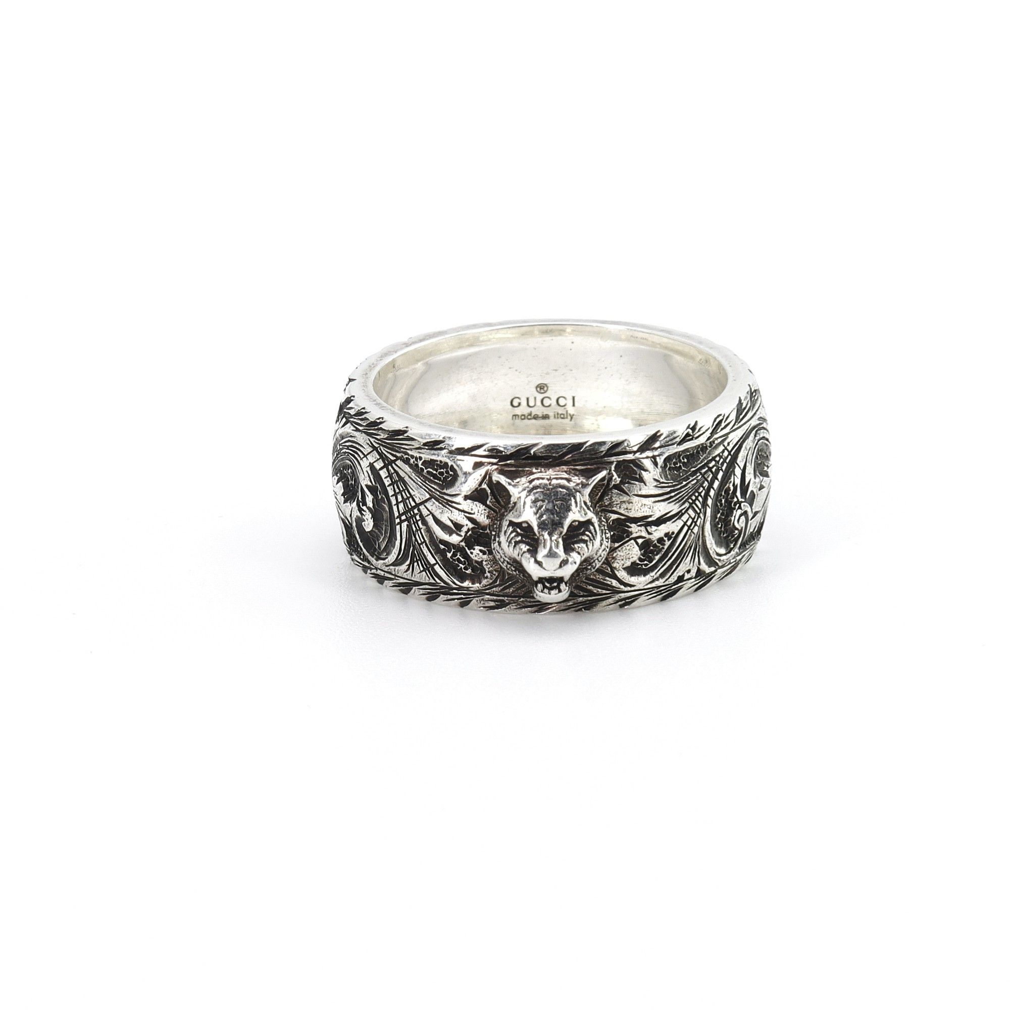 Gucci GUCCI Tiger Head Narrow Silver Ring Size ONE SIZE - 2 Thumbnail