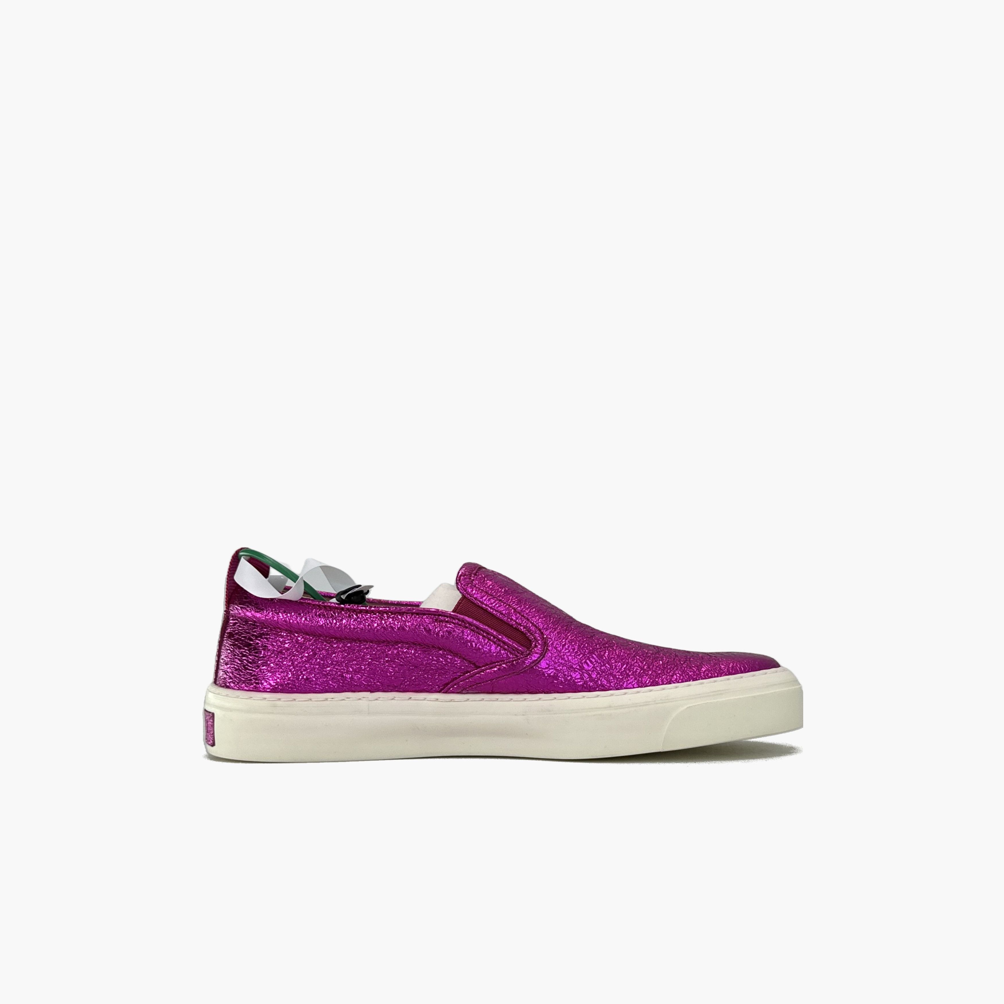 Gucci Gucci Leather Fashion Slip-On Sneakers Plum Color Size US 5 / EU 37 - 5 Thumbnail