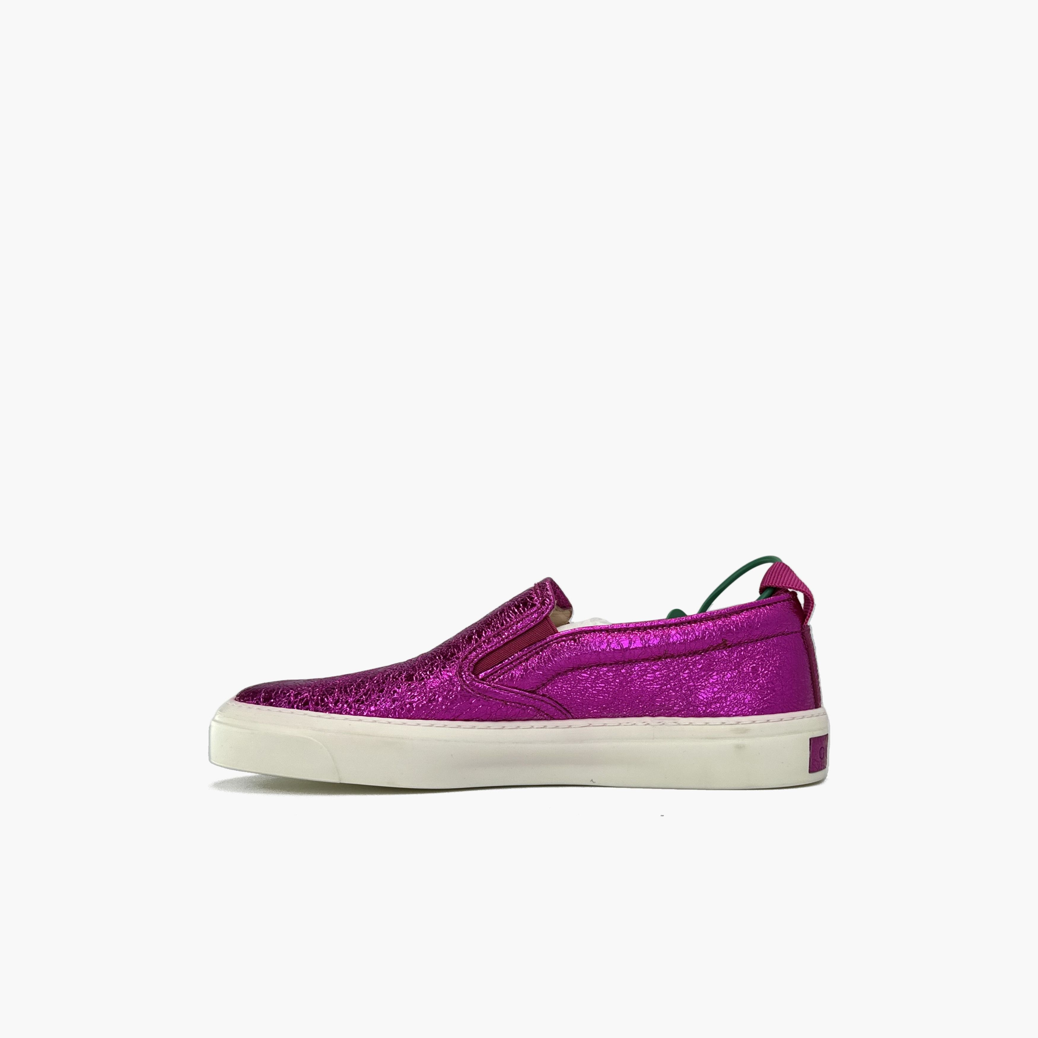 Gucci Gucci Leather Fashion Slip-On Sneakers Plum Color Size US 5 / EU 37 - 6 Thumbnail