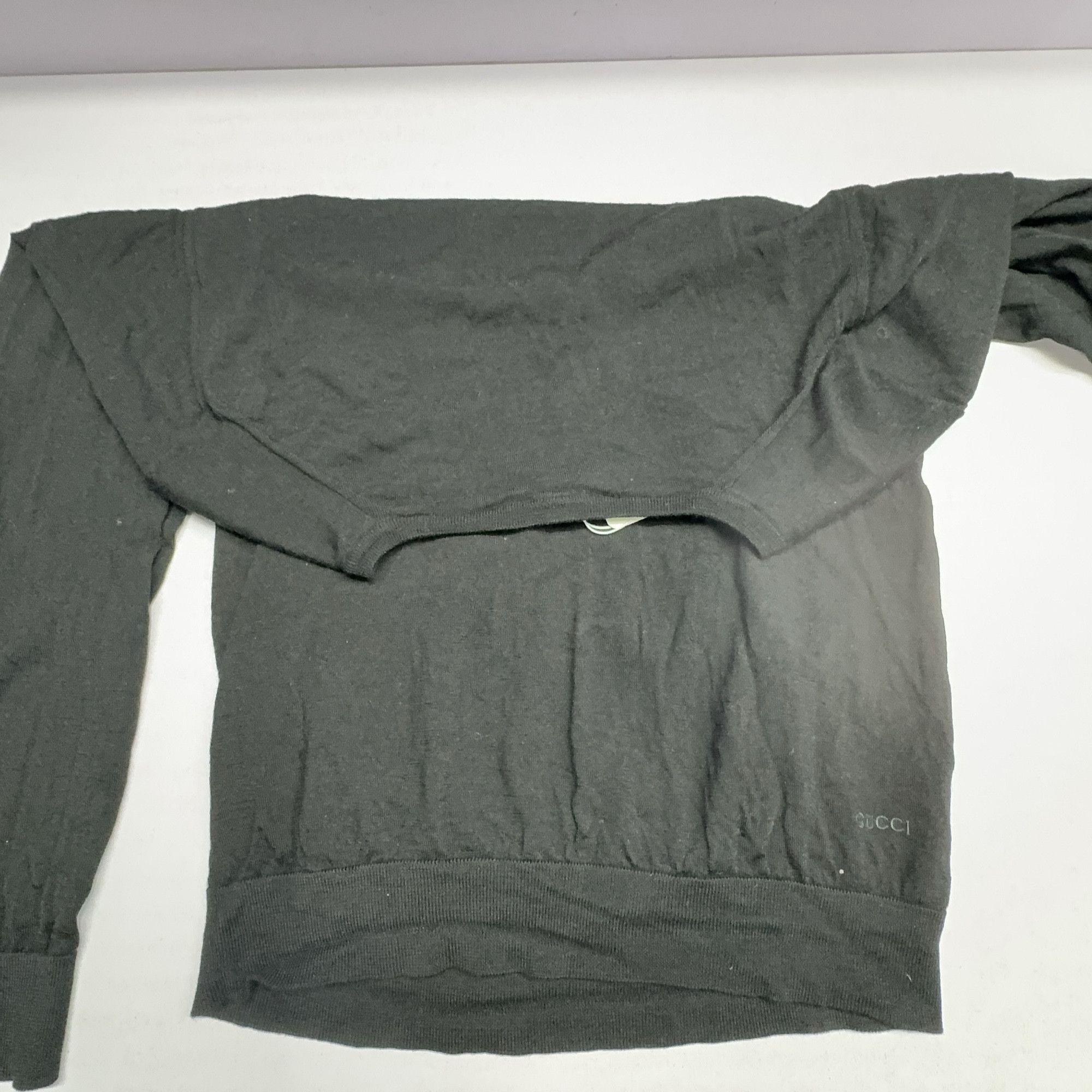 Gucci Black V-neck Loose Knit Sweater by Gucci Size US M / EU 48-50 / 2 - 8 Thumbnail