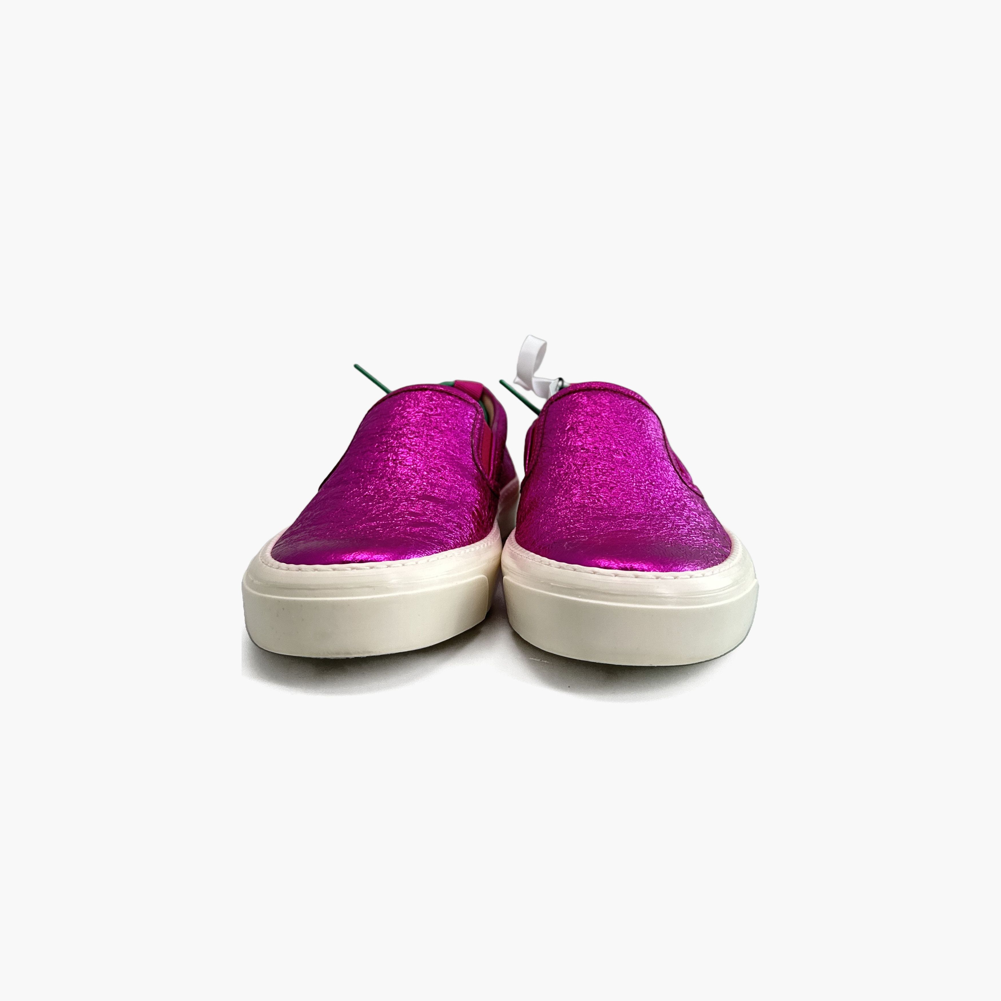 Gucci Gucci Leather Fashion Slip-On Sneakers Plum Size US 5.5 / EU 38 - 6 Thumbnail