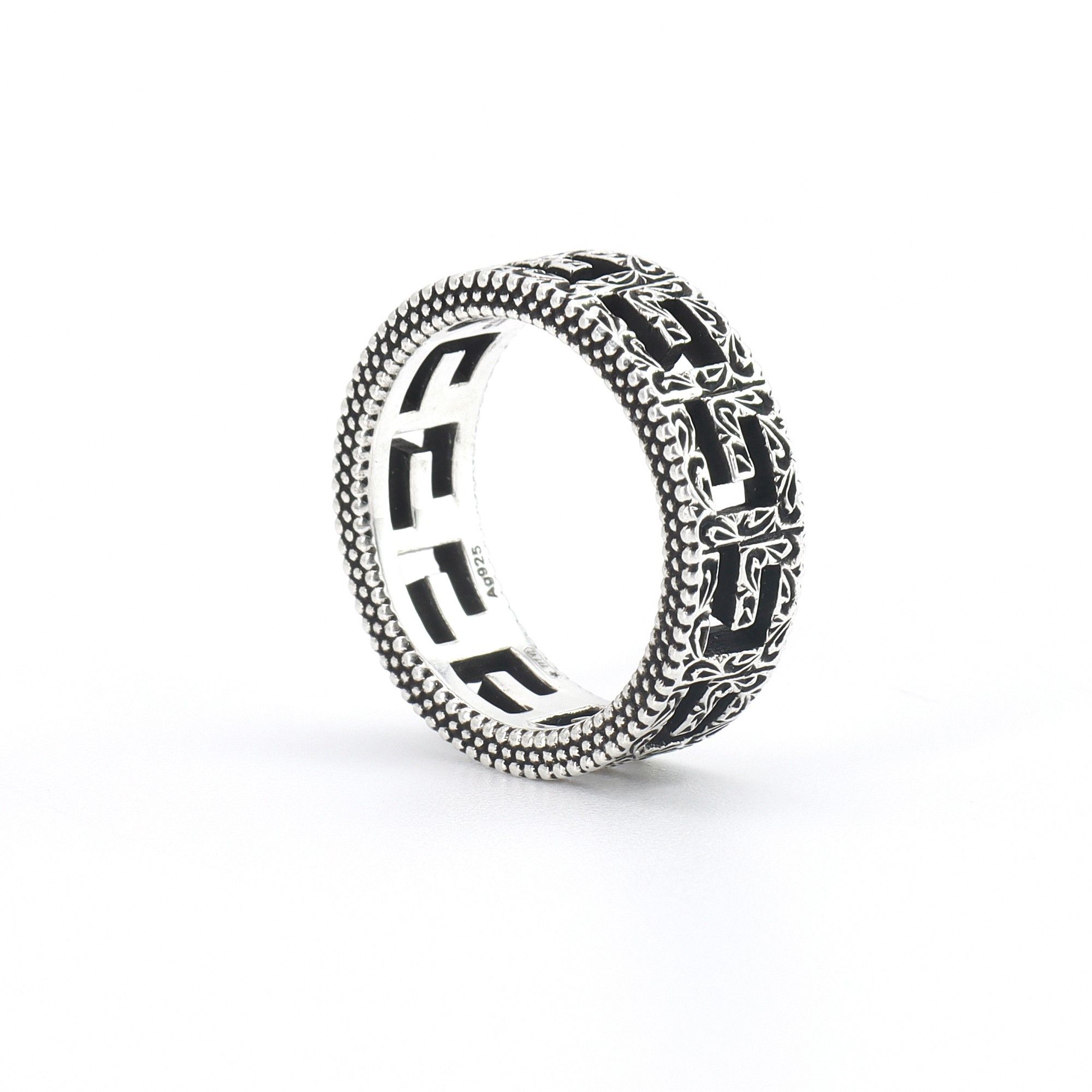Gucci Gucci Double G Hollow Design Silver Ring Size ONE SIZE - 3 Thumbnail