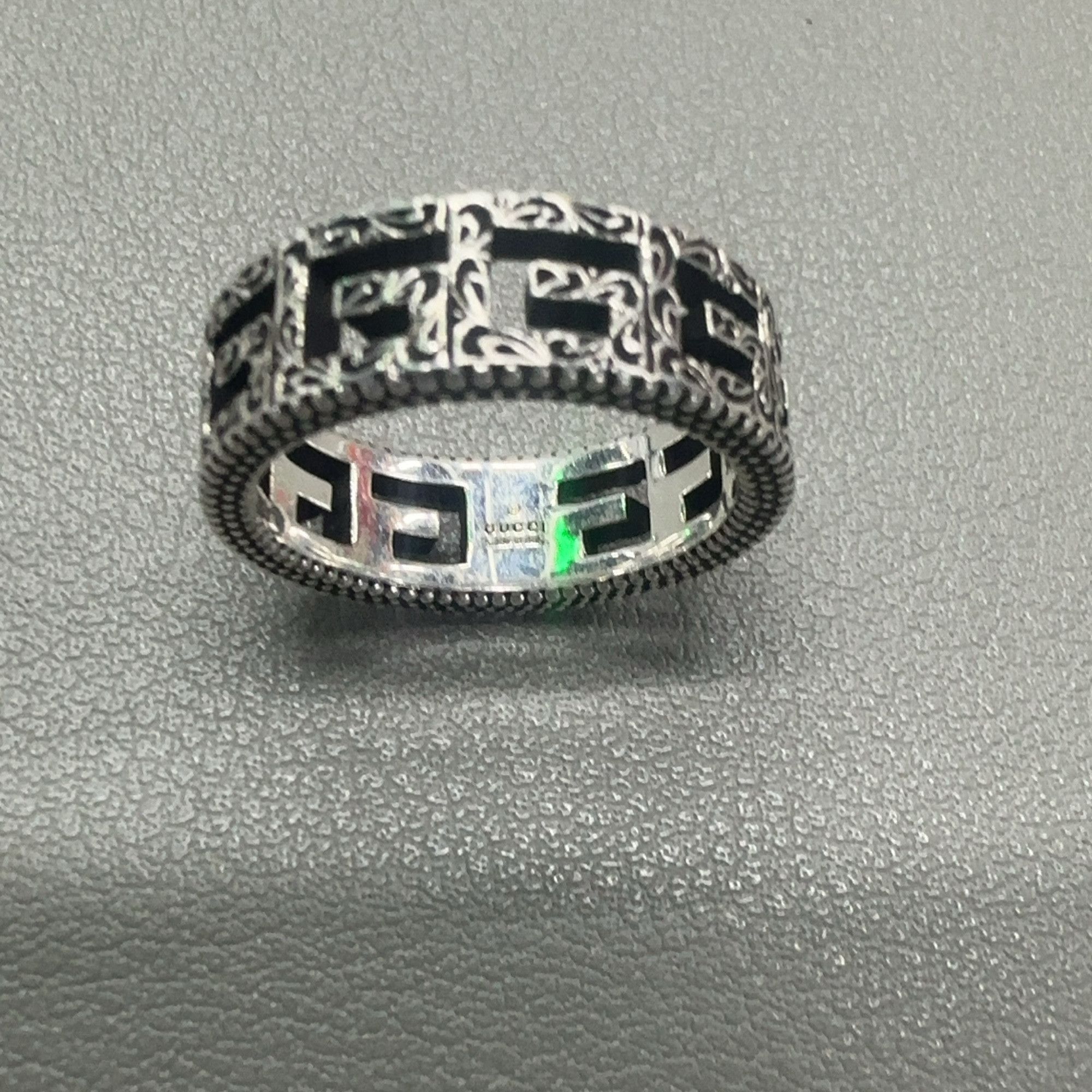 Gucci Gucci Double G Hollow Design Silver Ring Size ONE SIZE - 6 Thumbnail