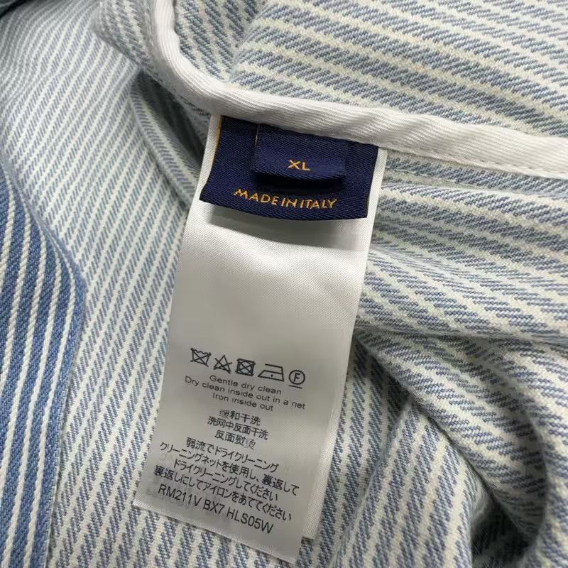 Louis Vuitton LV stipe logo printed shirt Size US XL / EU 56 / 4 - 2 Thumbnail
