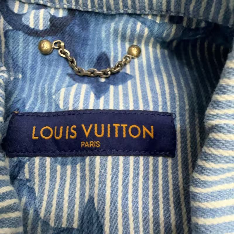 Louis Vuitton LV stipe logo printed shirt Size US XL / EU 56 / 4 - 3 Thumbnail