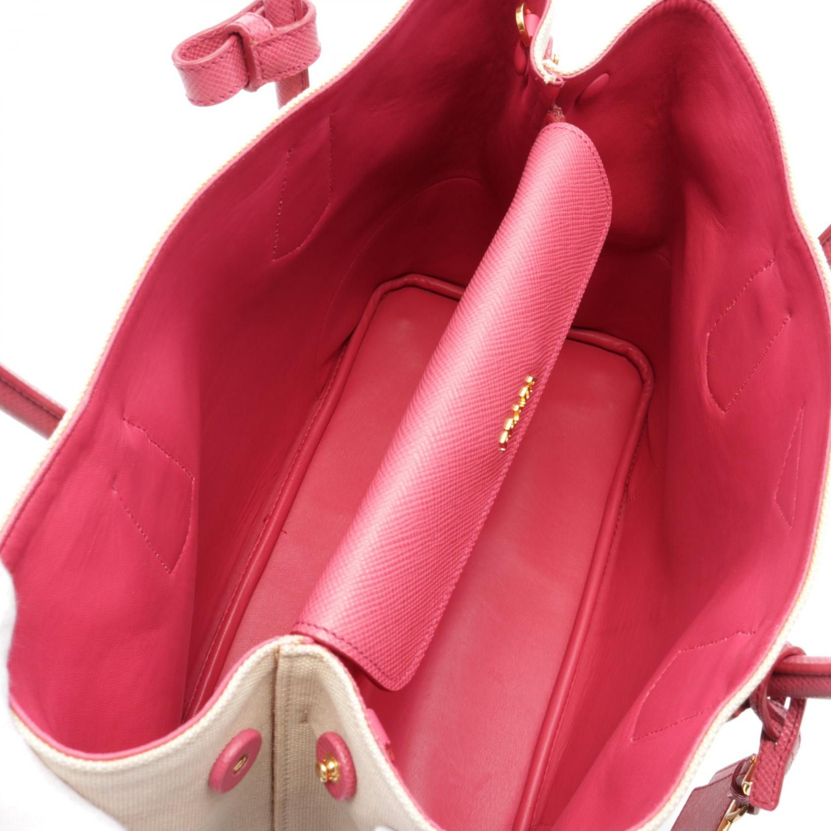 Prada Prada Prada CANAPA+SAFFIANO Handbag Canvas/SAFFIANO Leather Bag Canvas Handbag B2756T Size ONE SIZE - 3 Thumbnail
