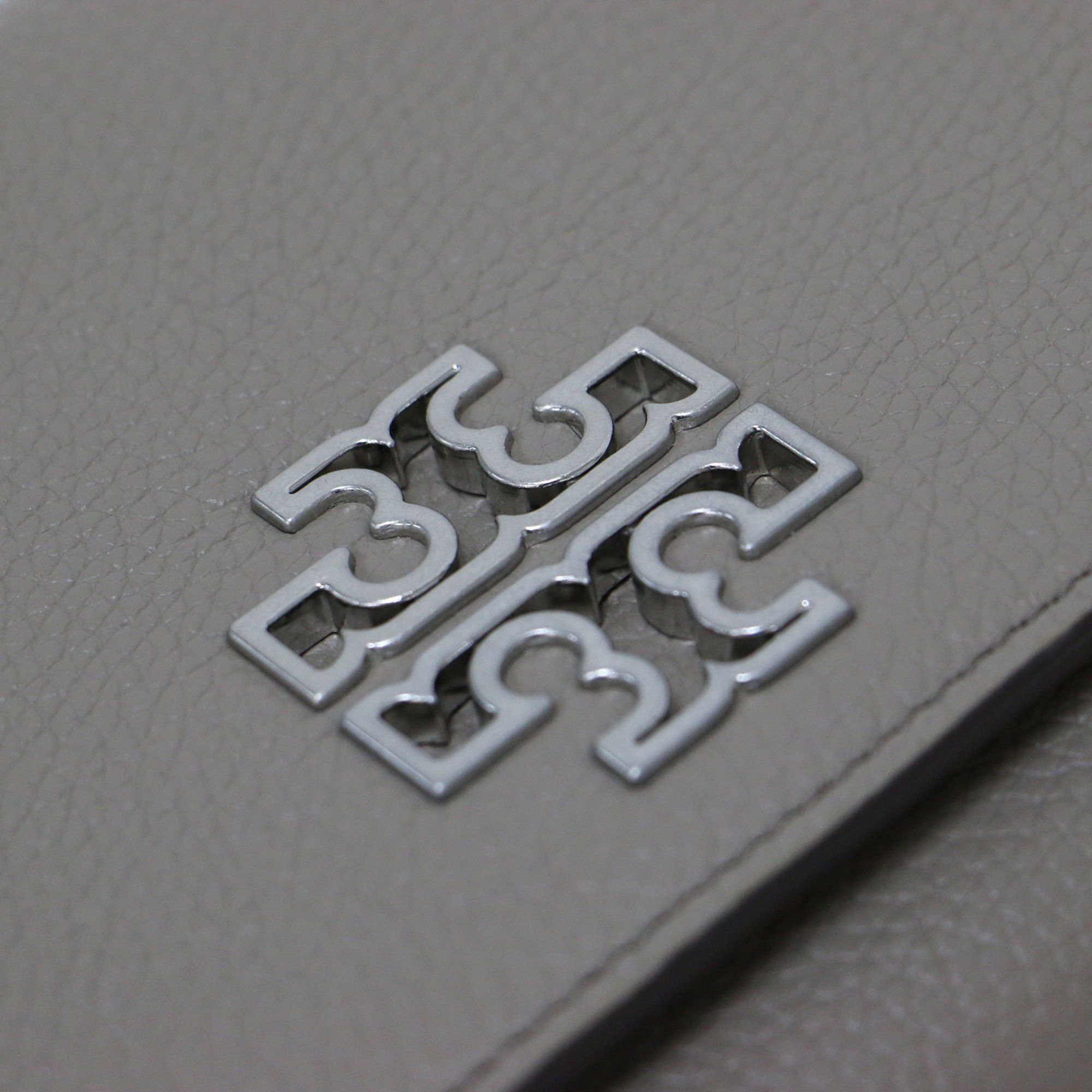 Tory Burch Tory Burch Wallet Grey Britain Chain BRITTEN Shoulder Bag Crossbody Leather Women's Size ONE SIZE - 9 Thumbnail