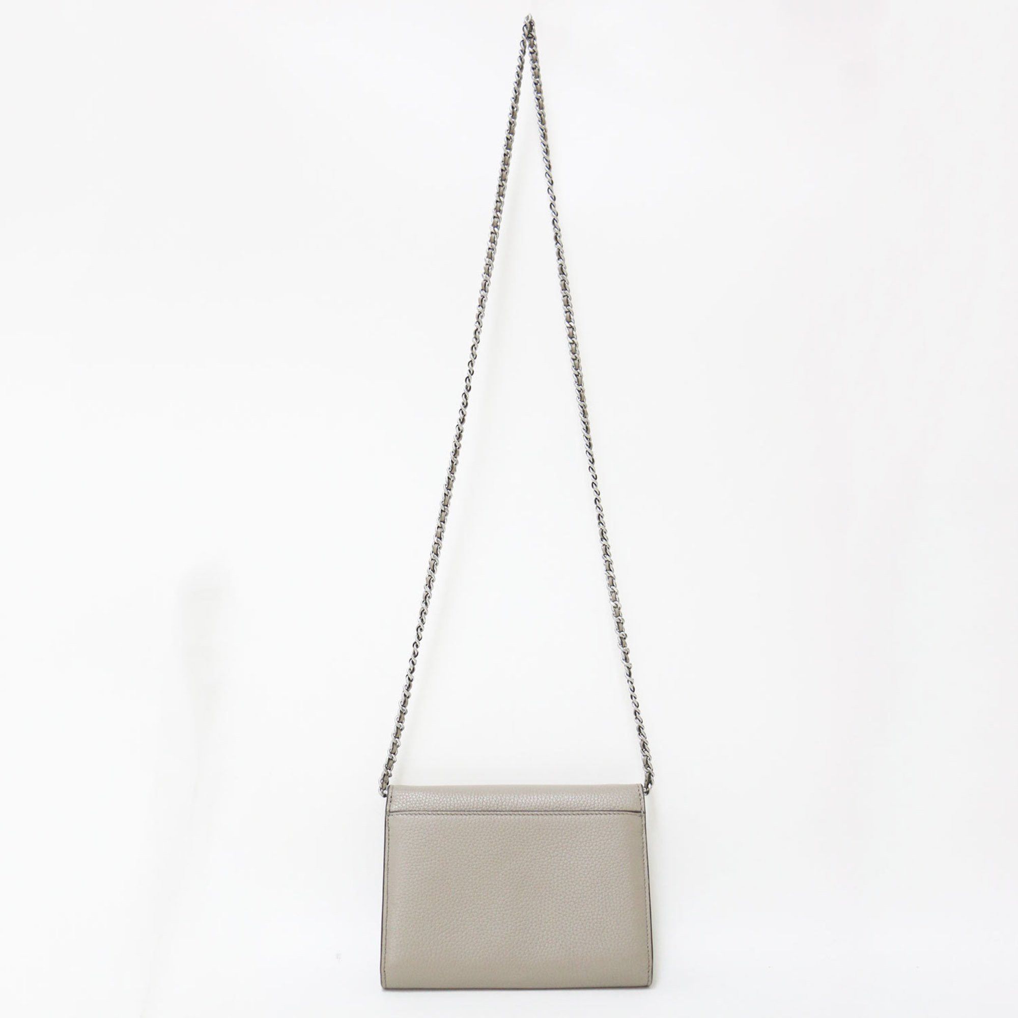 Tory Burch Tory Burch Wallet Grey Britain Chain BRITTEN Shoulder Bag Crossbody Leather Women's Size ONE SIZE - 4 Thumbnail