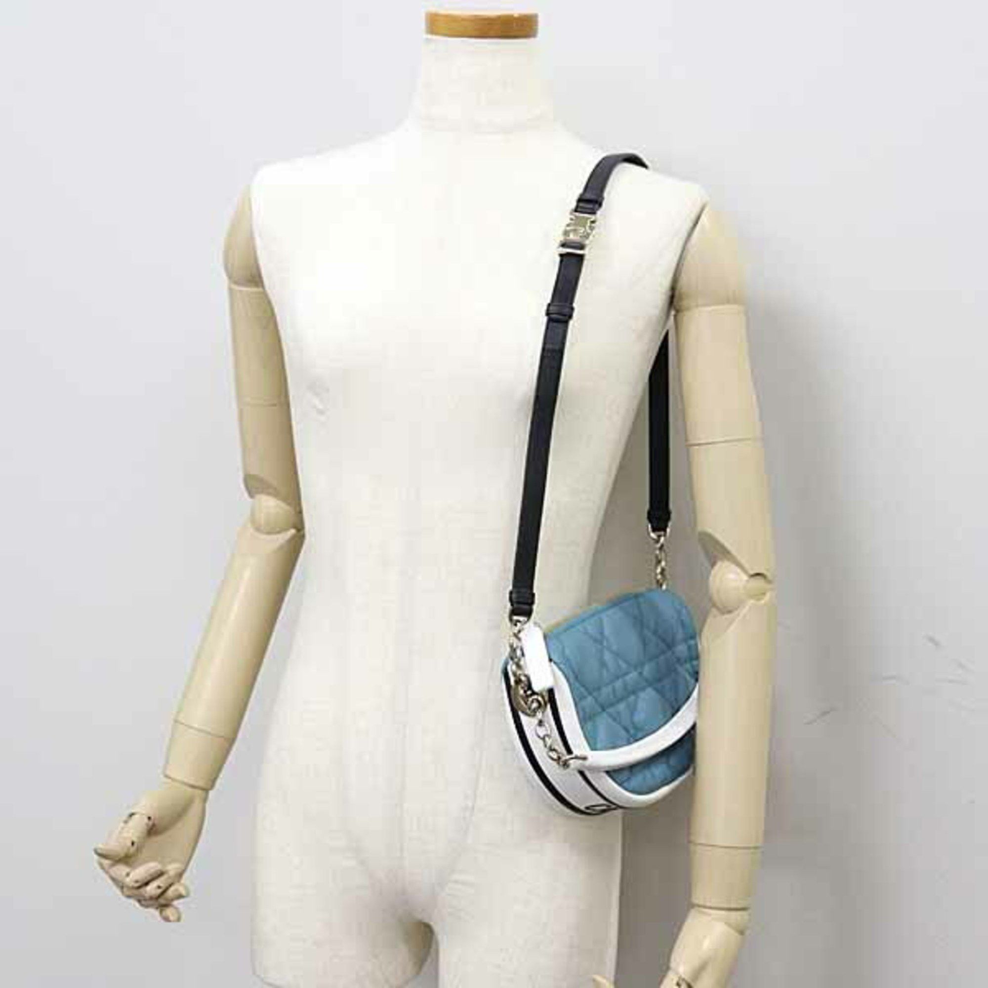 Dior Christian Dior DIOR VIBE Vibe Small Hobo Bag Cannage Lambskin Blue S Size ONE SIZE - 6 Thumbnail