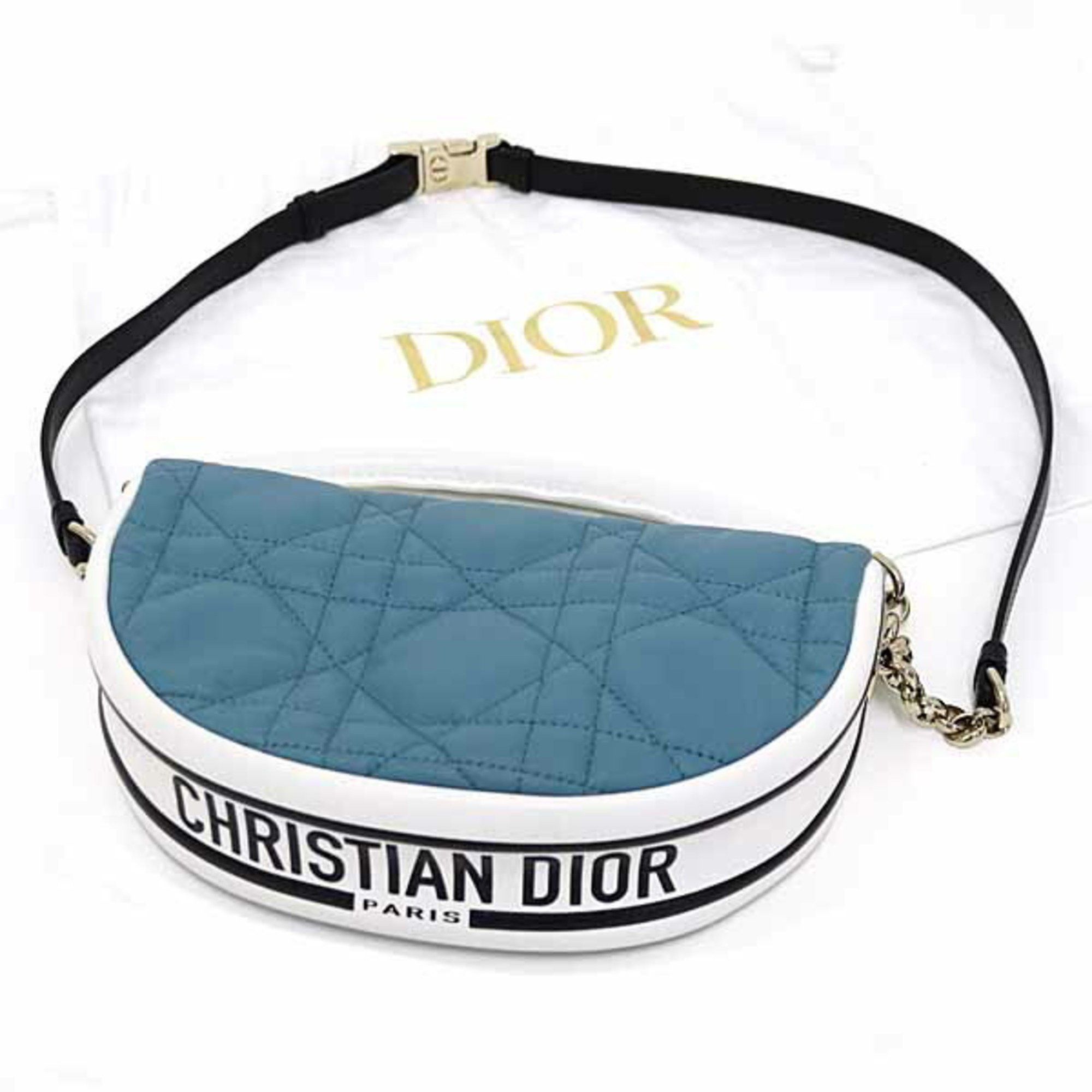 Dior Christian Dior DIOR VIBE Vibe Small Hobo Bag Cannage Lambskin Blue S Size ONE SIZE - 2 Thumbnail