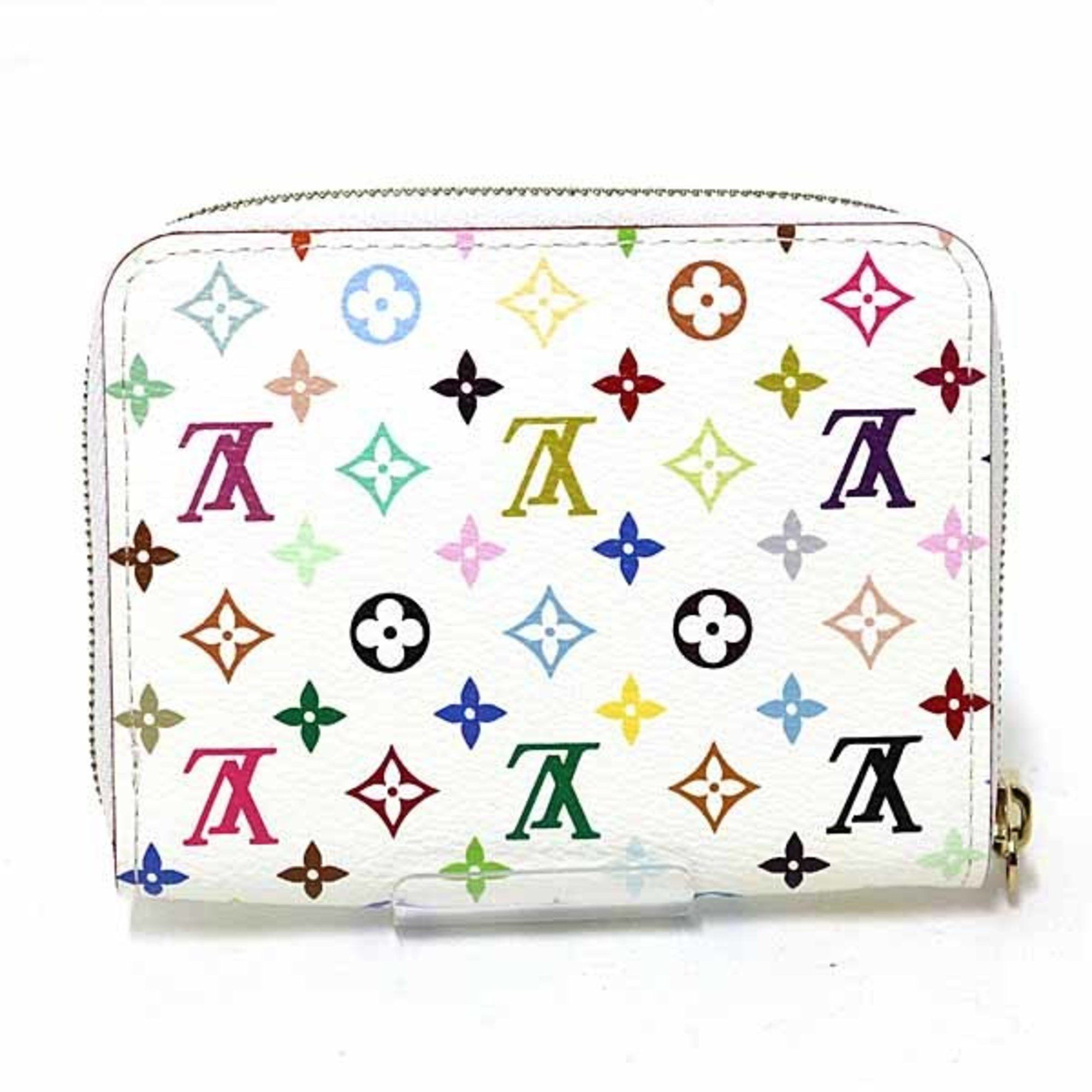 Louis Vuitton Louis Vuitton Zippy Coin Purse Case Monogram Multicolor M66548 Blanc Size ONE SIZE - 3 Thumbnail