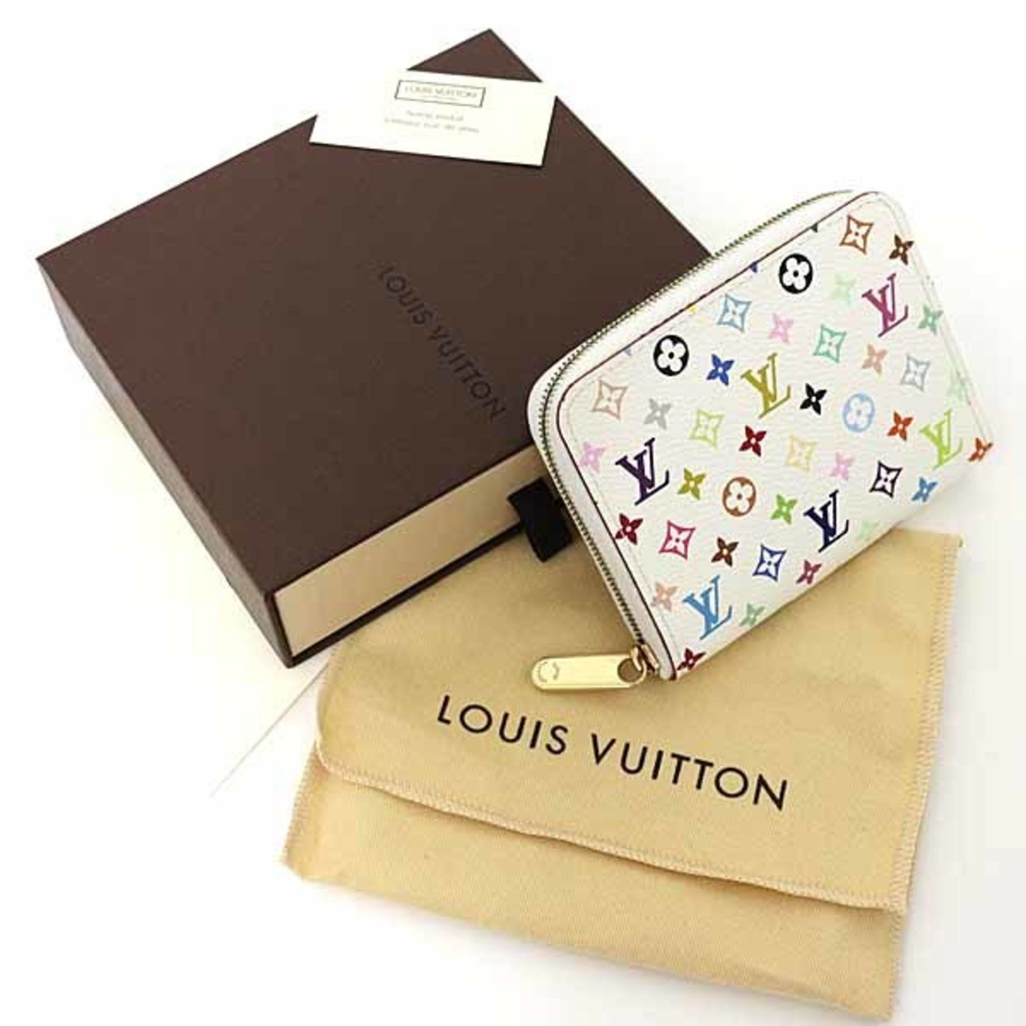 Louis Vuitton Louis Vuitton Zippy Coin Purse Case Monogram Multicolor M66548 Blanc Size ONE SIZE - 2 Thumbnail