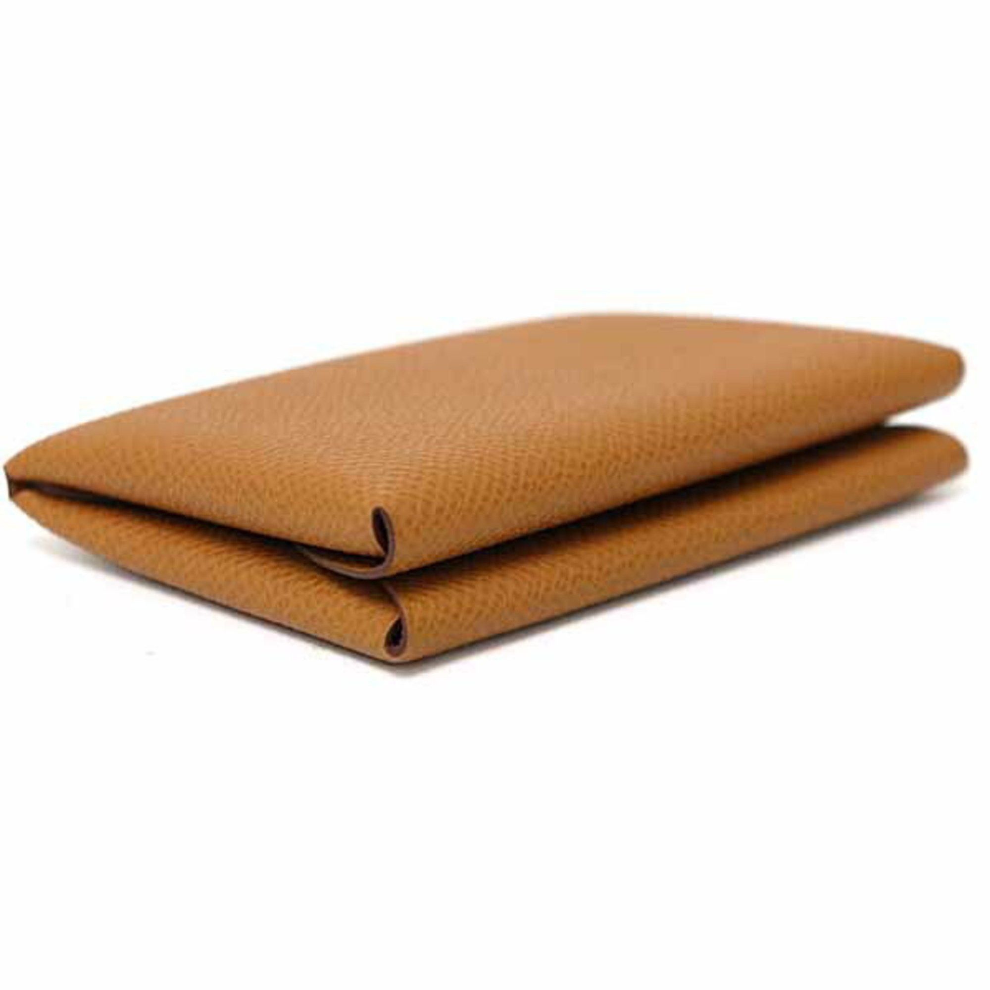 Hermes Hermes Card Case "Calvi" Duo Compact Coin Epsom Leather Gold Unused Size ONE SIZE - 6 Thumbnail