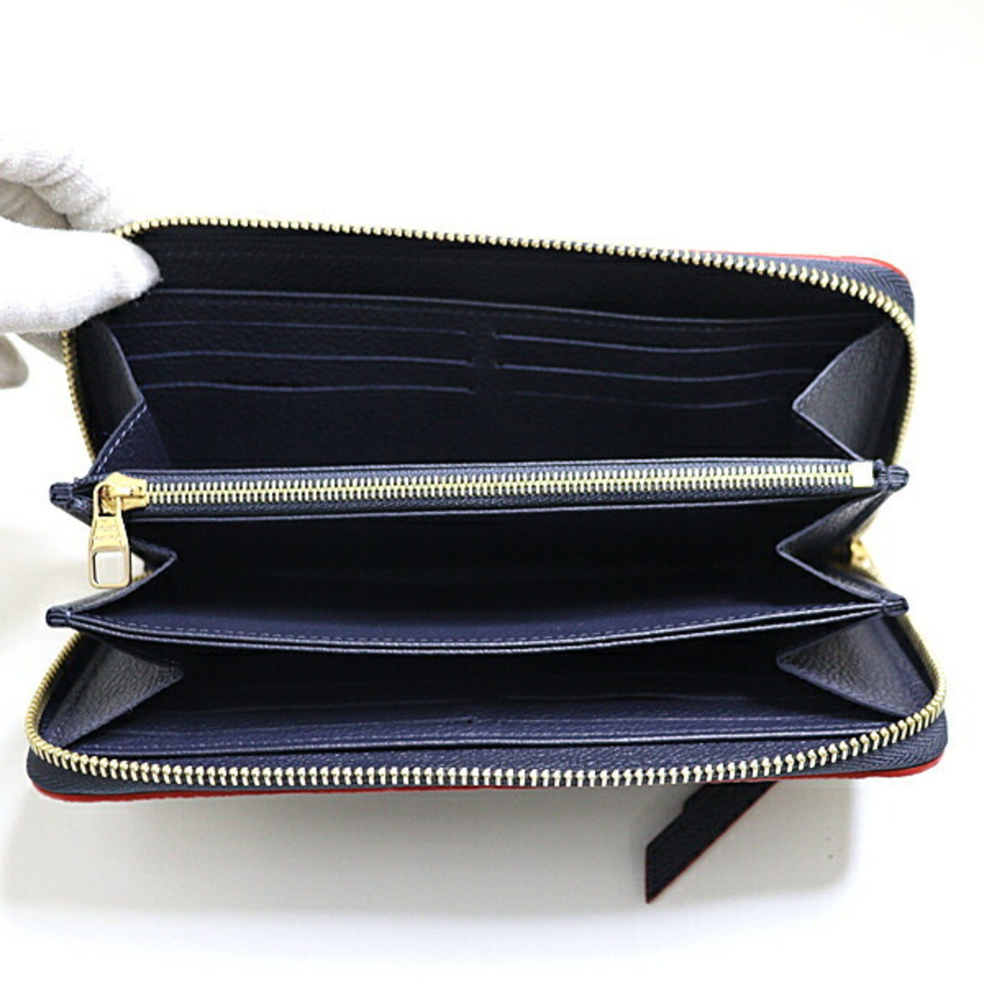 Louis Vuitton Louis Vuitton Zippy Wallet Monogram Empreinte Marine Rouge M62121 Long LV Size ONE SIZE - 2 Thumbnail