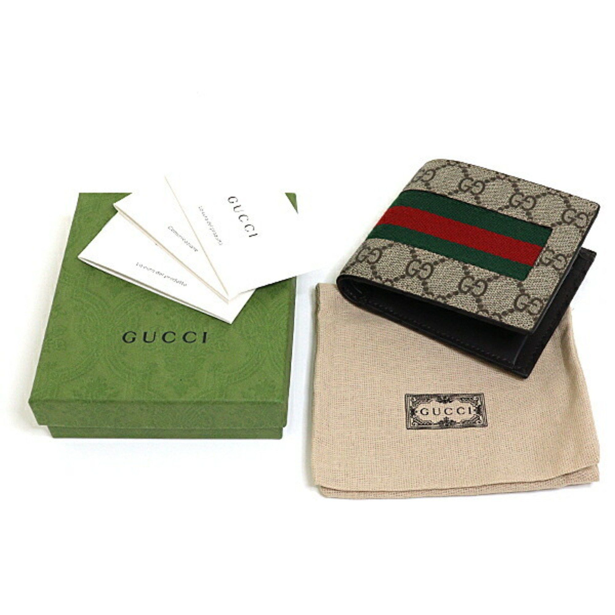 Gucci GUCCI Bi-fold Compact Wallet 779854 GG Supreme Outlet Unused Item Size ONE SIZE - 2 Thumbnail