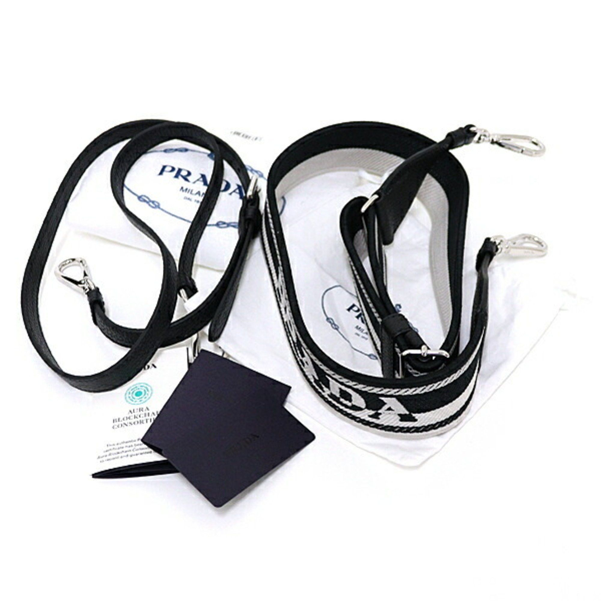 Prada Prada Leather Shoulder Bag Black 1BE060 Bucket Unused Size ONE SIZE - 6 Thumbnail