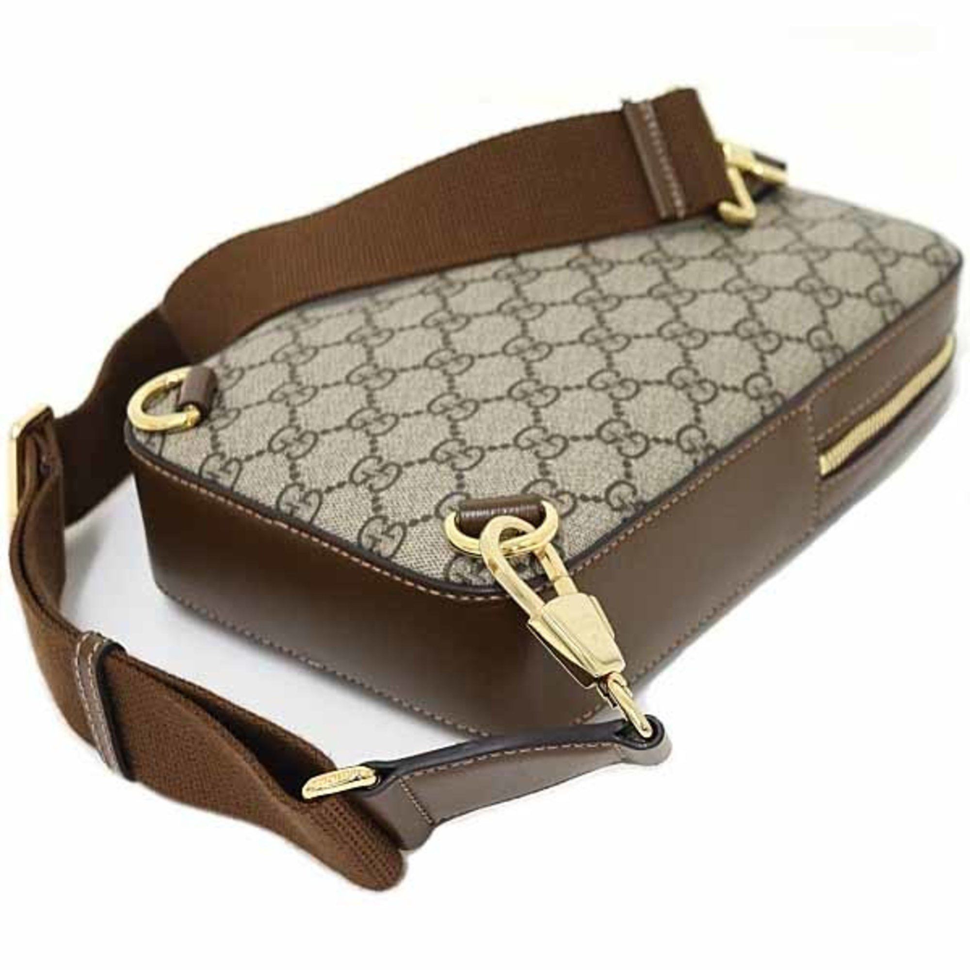 Gucci Gucci Interlocking G Sling Bag Body GG Supreme Canvas 696016 Brown Beige Unused Size ONE SIZE - 4 Thumbnail