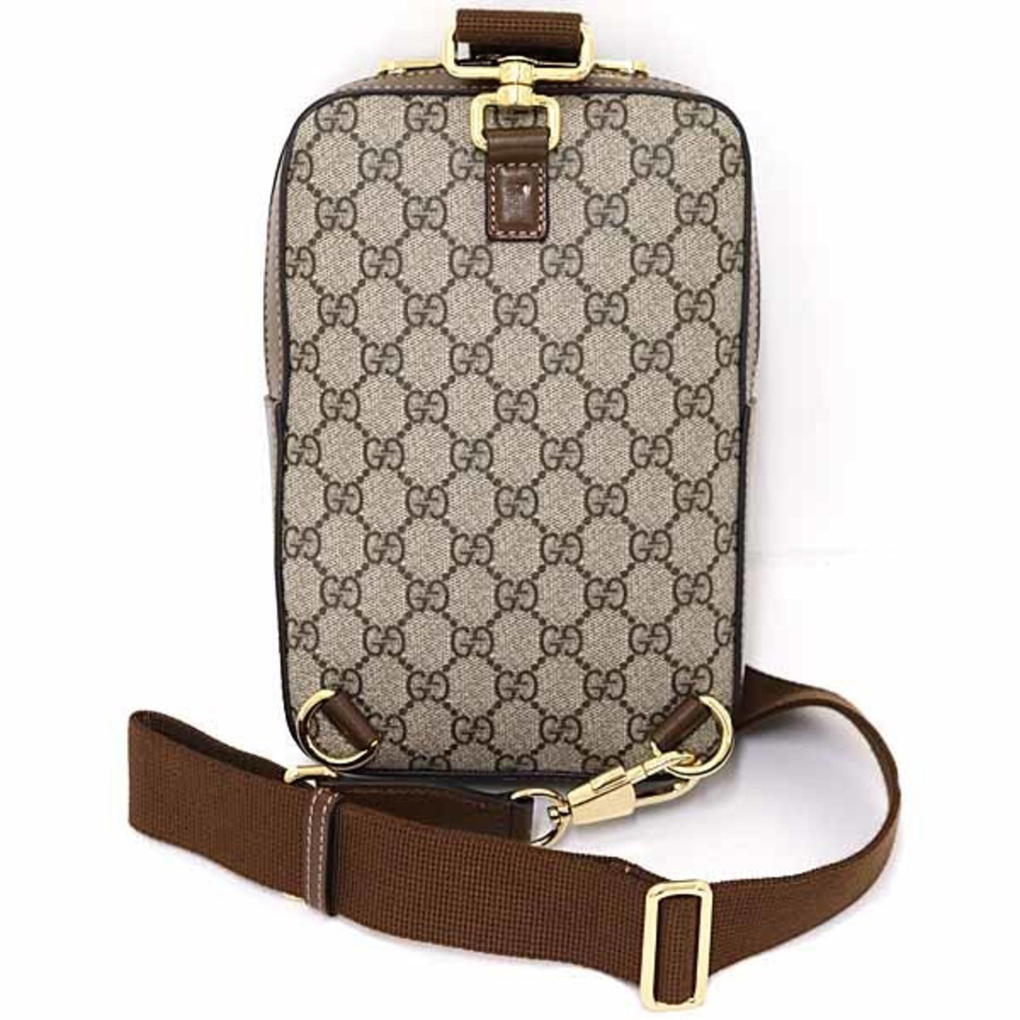 Gucci Gucci Interlocking G Sling Bag Body GG Supreme Canvas 696016 Brown Beige Unused Size ONE SIZE - 3 Thumbnail