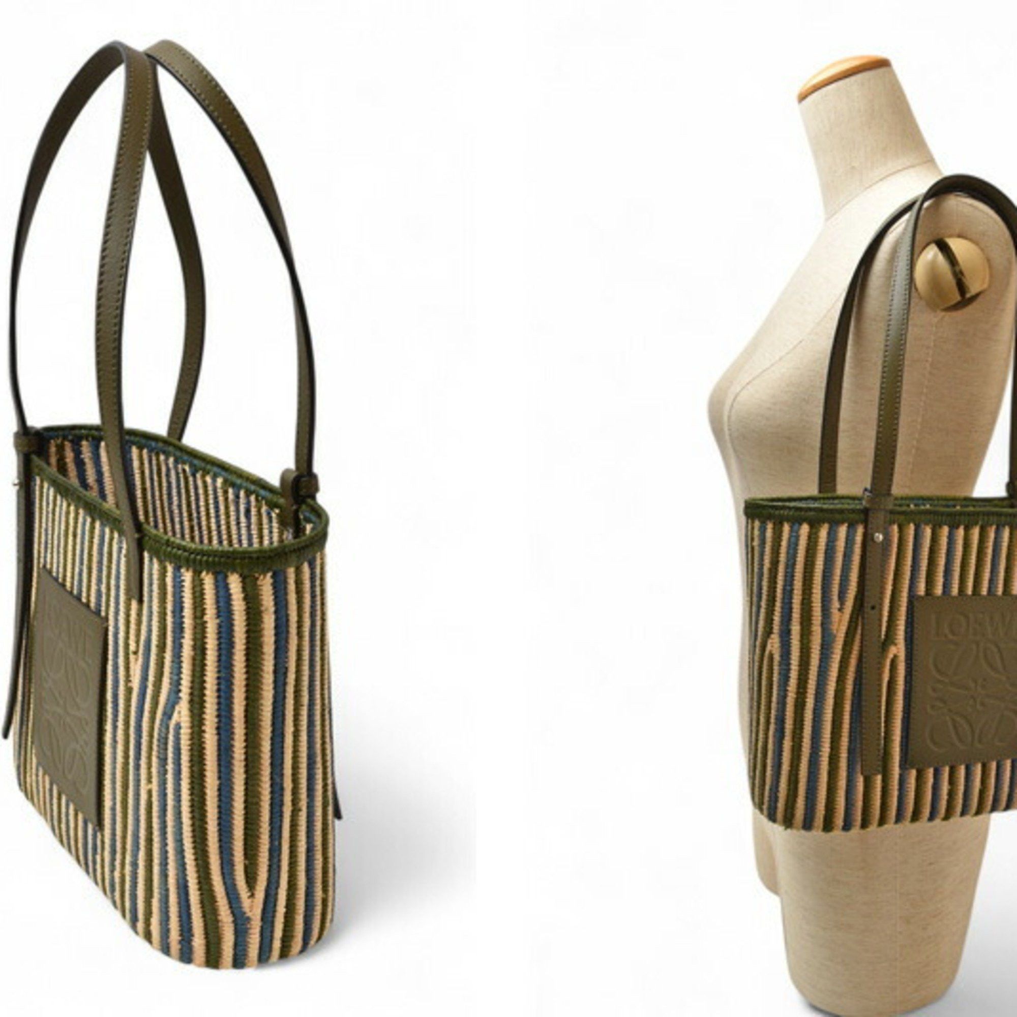 Loewe LOEWE Basket Bag Small Net-a-Porter Khaki Size ONE SIZE - 3 Thumbnail