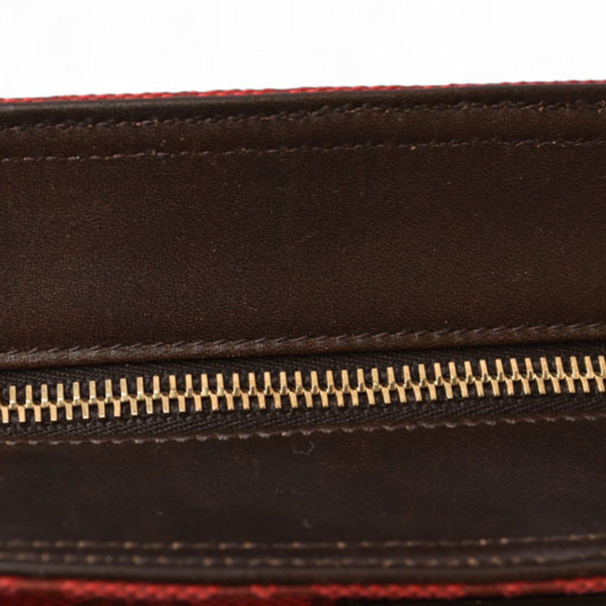 Gucci Gucci Tote Bag Shoulder GUCCI Coated Canvas GG Dark Red Shelly 308928 Size ONE SIZE - 11 Thumbnail