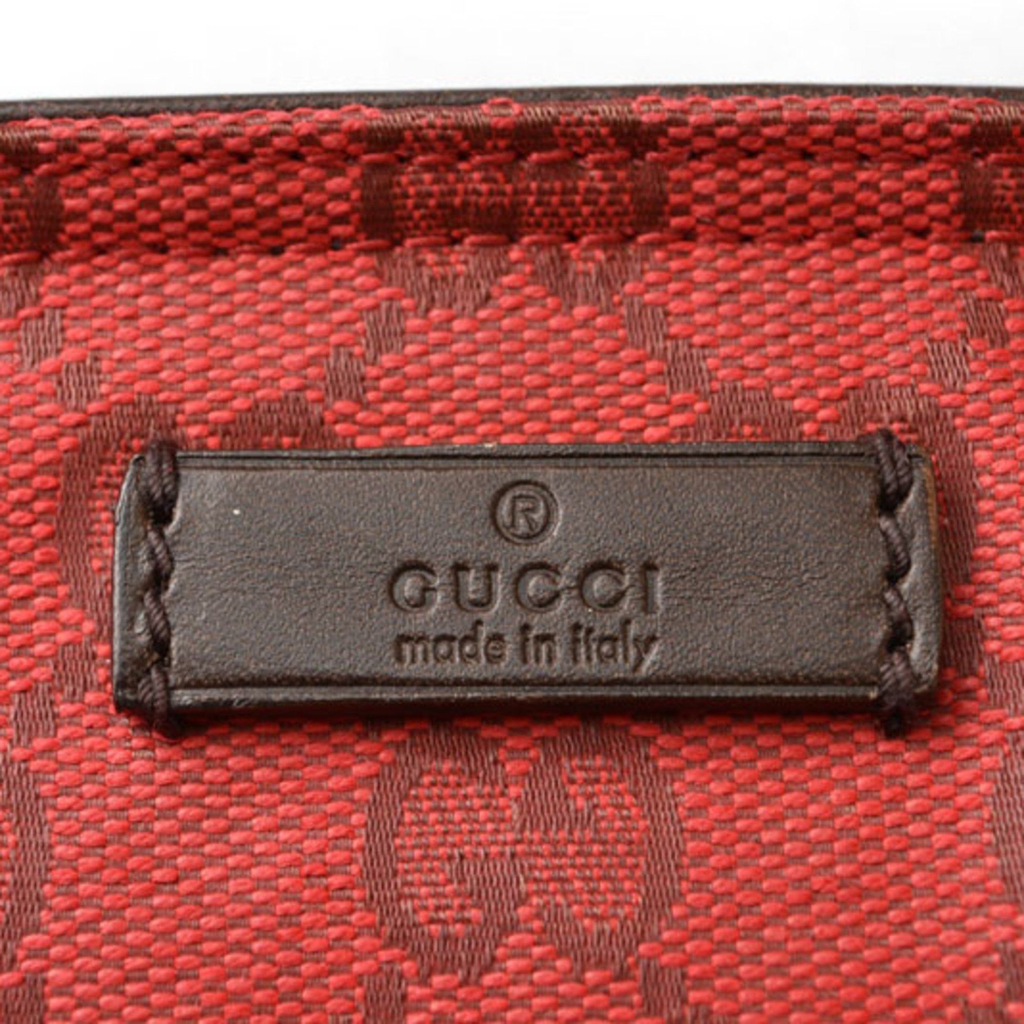 Gucci Gucci Tote Bag Shoulder GUCCI Coated Canvas GG Dark Red Shelly 308928 Size ONE SIZE - 5 Thumbnail