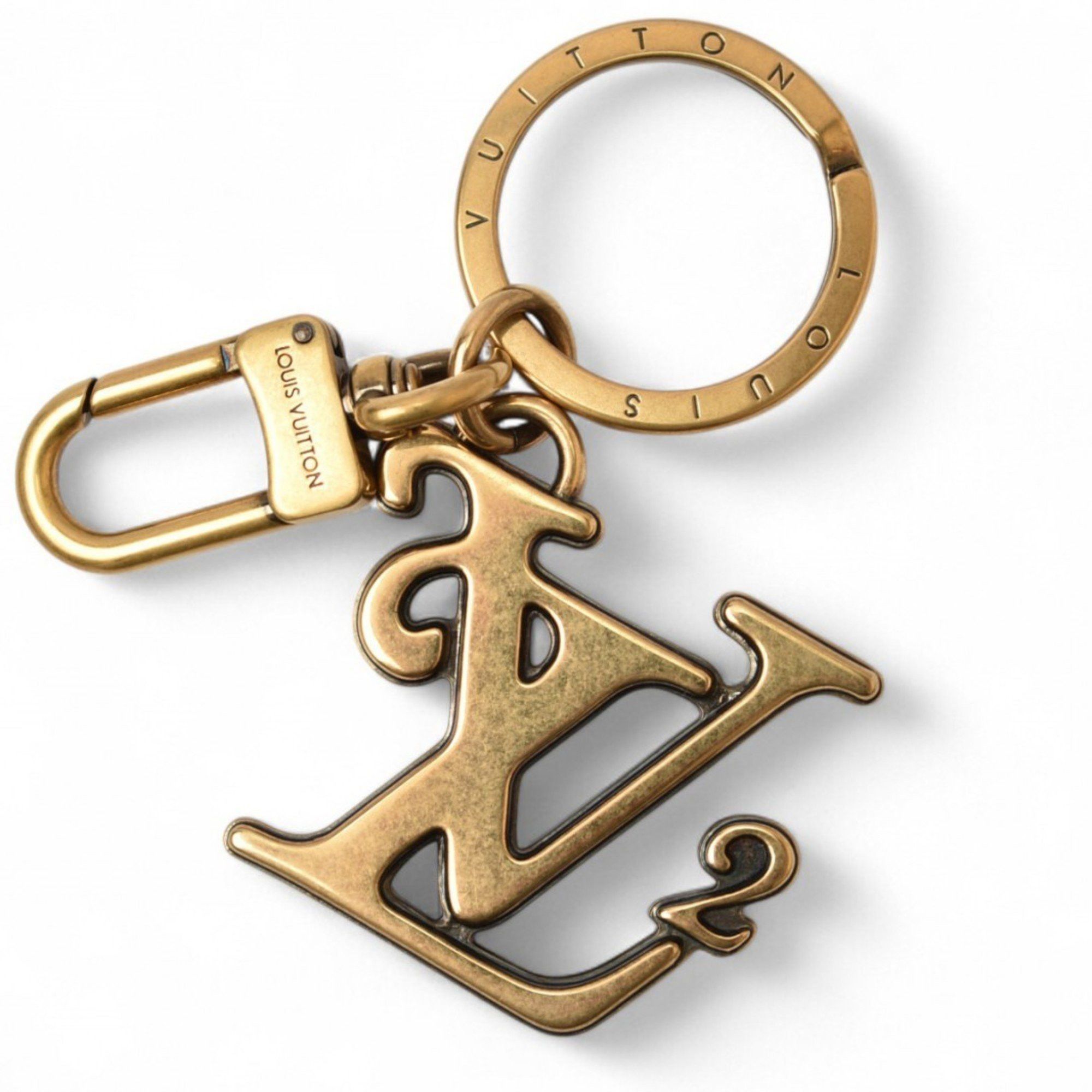 Louis Vuitton Louis Vuitton Unused Key Ring Holder Bag Charm LOUIS VUITTON NIGO Collaboration MP2715 Porto Cle Squared LV Gold Size ONE SIZE - 2 Thumbnail