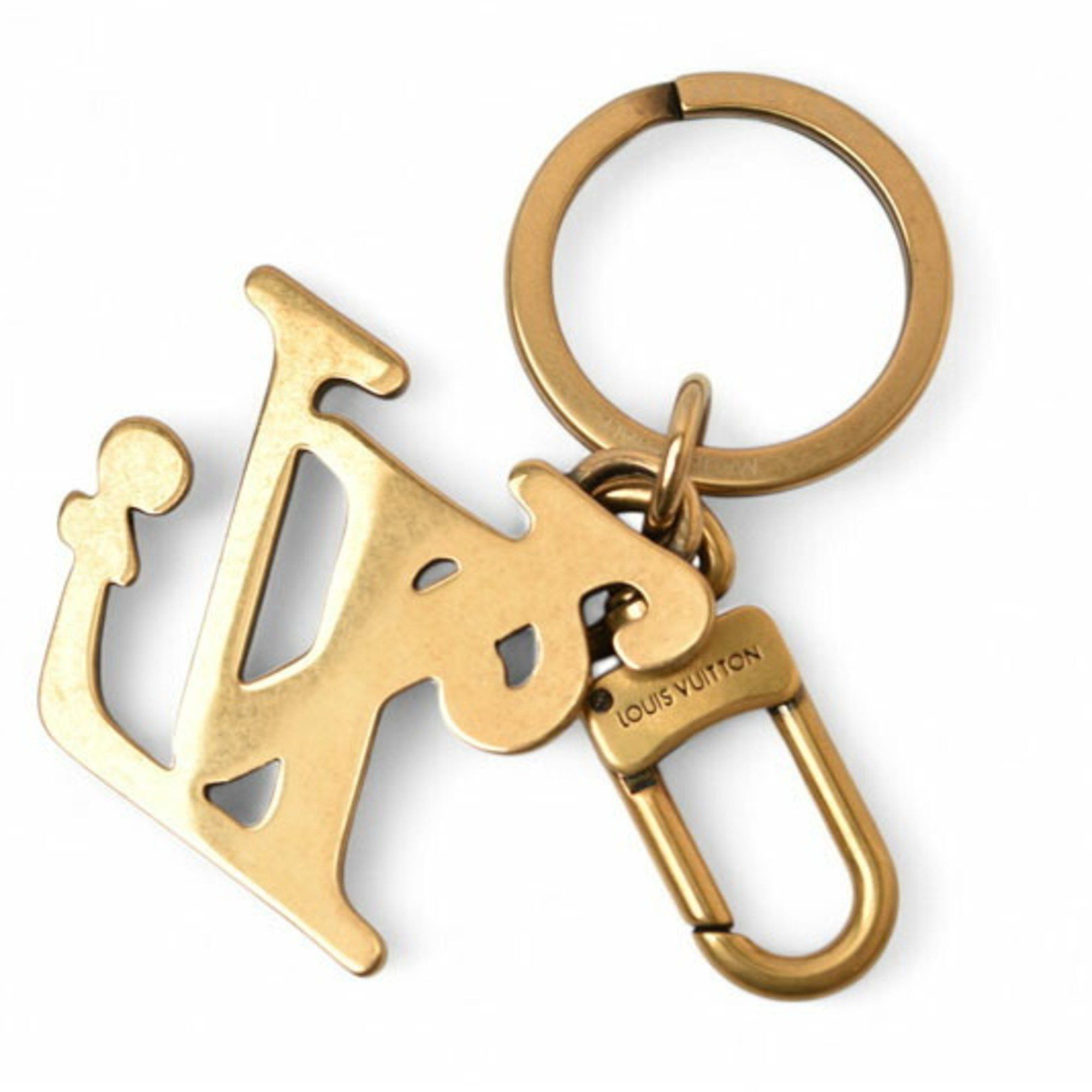 Louis Vuitton Louis Vuitton Unused Key Ring Holder Bag Charm LOUIS VUITTON NIGO Collaboration MP2715 Porto Cle Squared LV Gold Size ONE SIZE - 5 Thumbnail