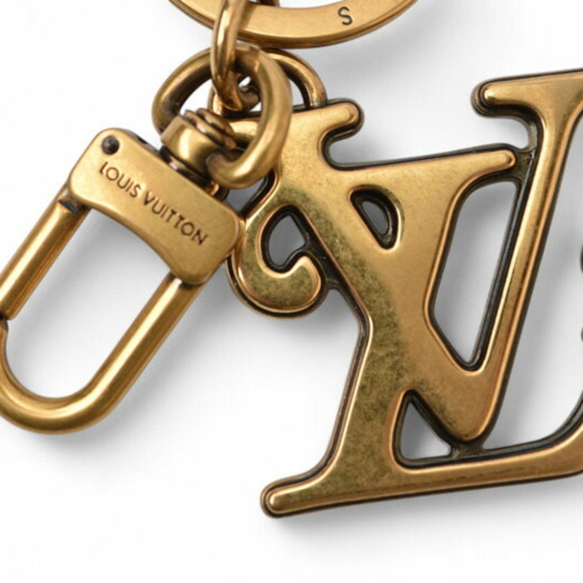 Louis Vuitton Louis Vuitton Unused Key Ring Holder Bag Charm LOUIS VUITTON NIGO Collaboration MP2715 Porto Cle Squared LV Gold Size ONE SIZE - 3 Thumbnail