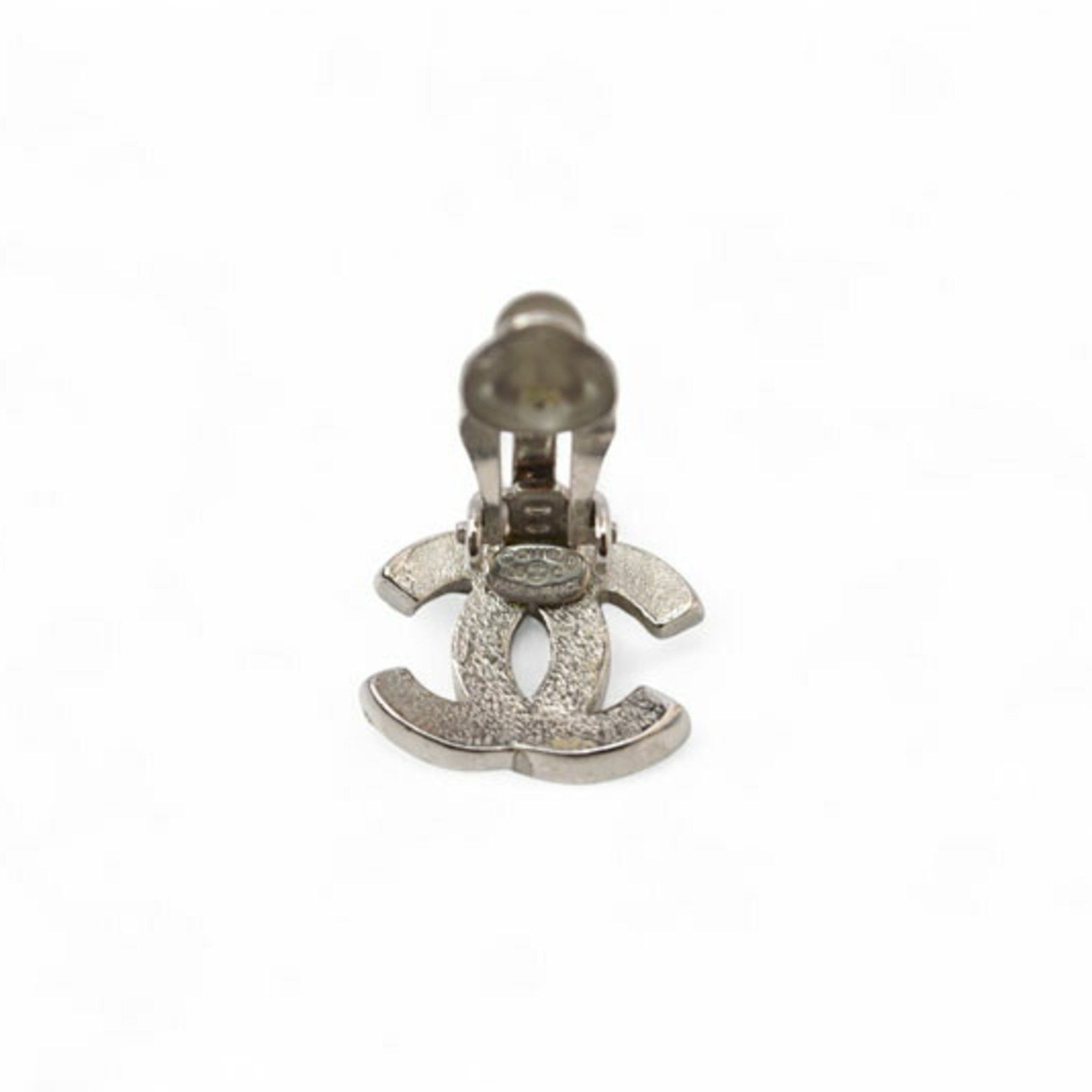 Chanel CHANEL Earrings Coco CC Color Stone Silver White 06 Size ONE SIZE - 6 Thumbnail